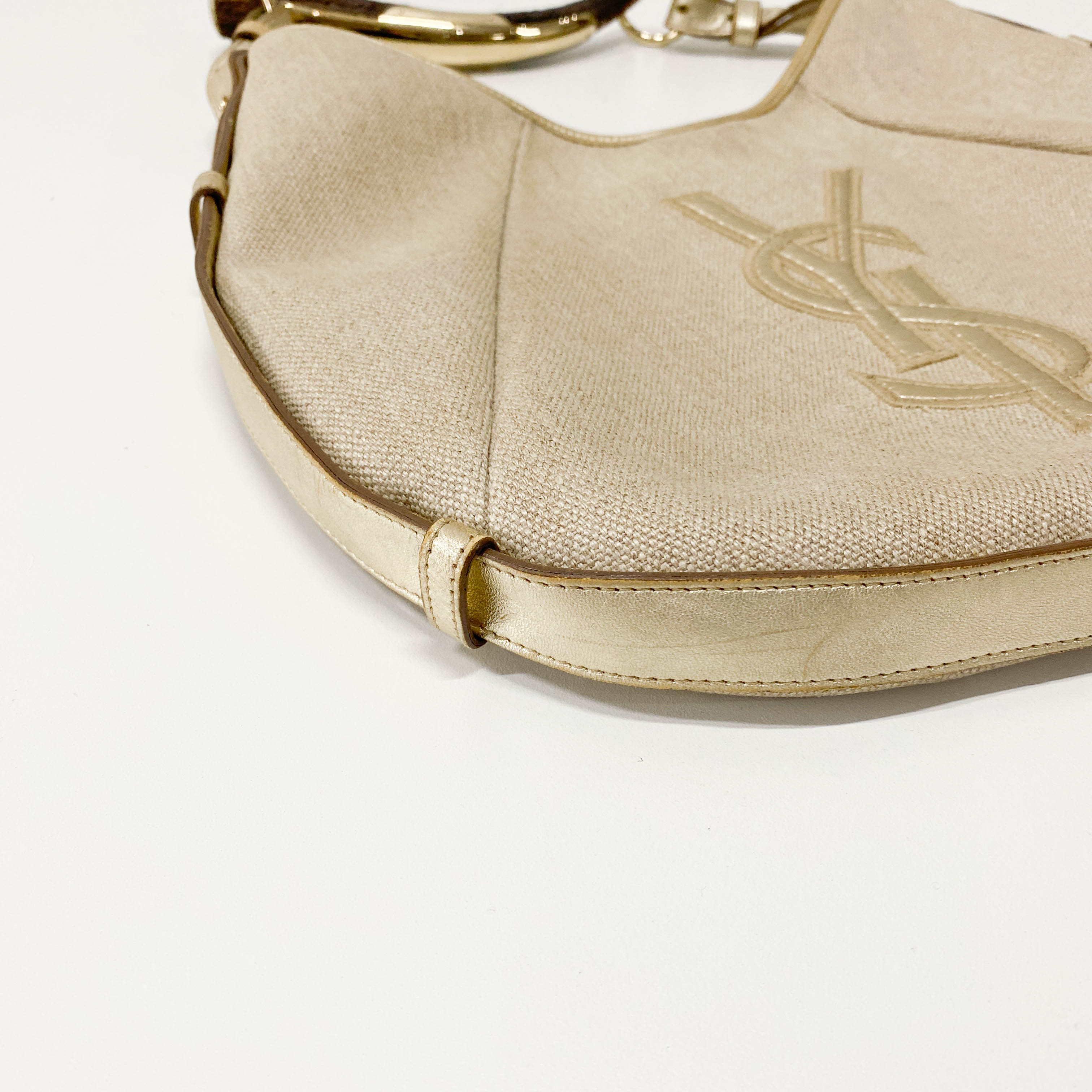 Mombasa Beige Canvas Shoulder Bag