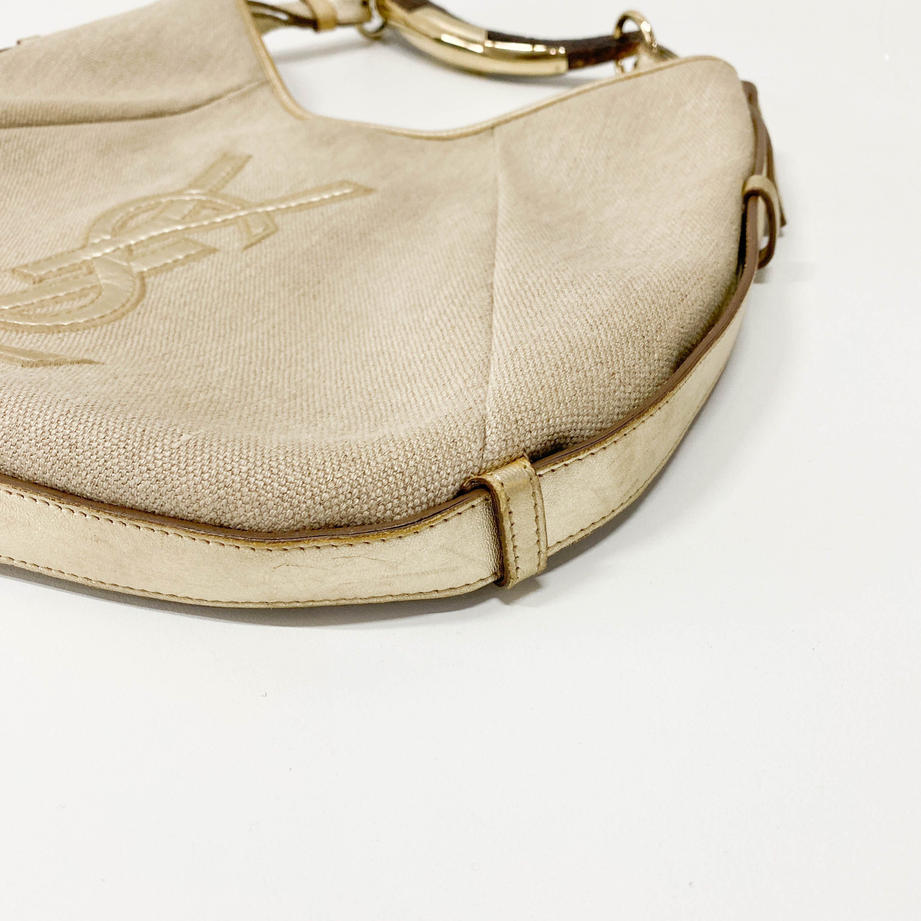 Mombasa Beige Canvas Shoulder Bag