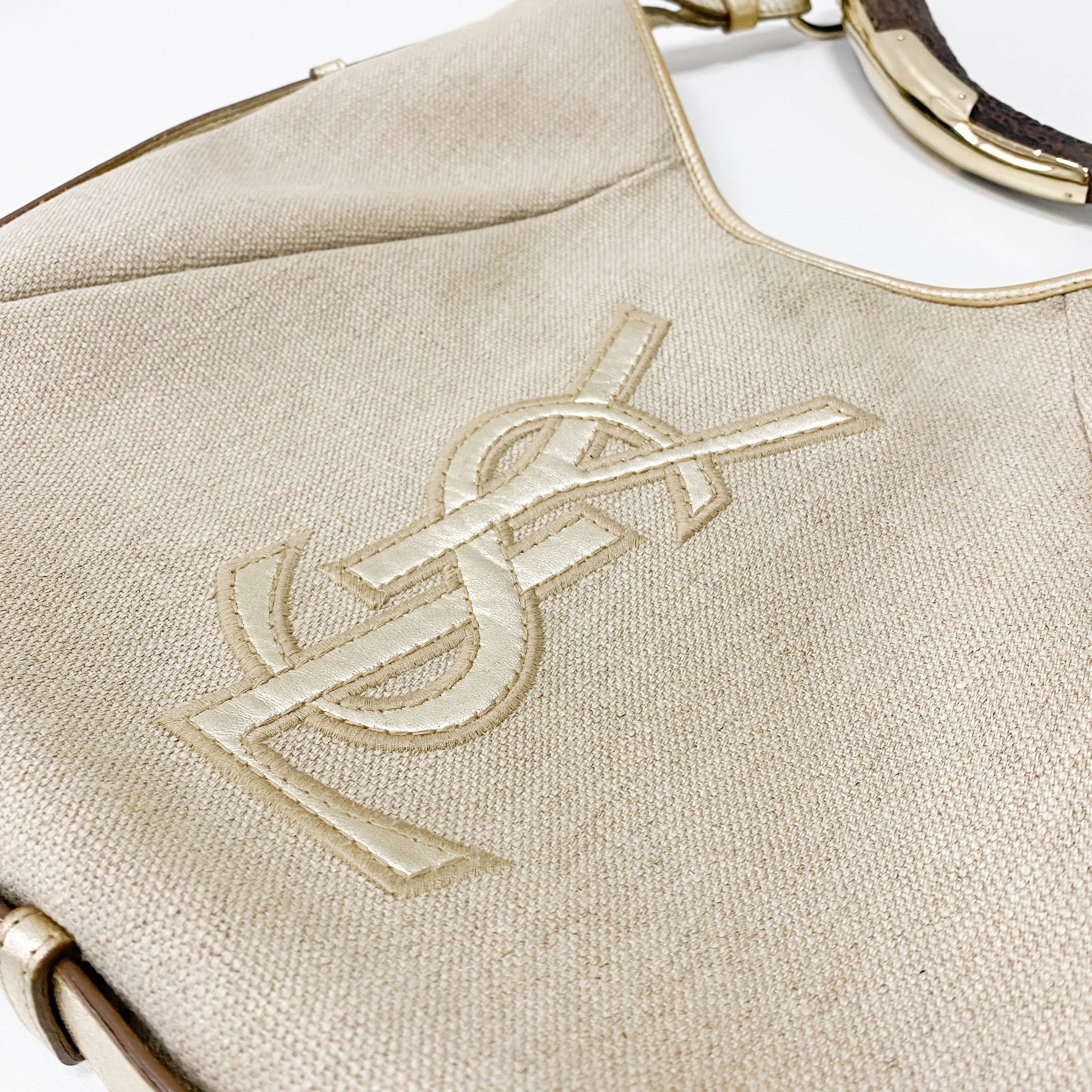 Mombasa Beige Canvas Shoulder Bag