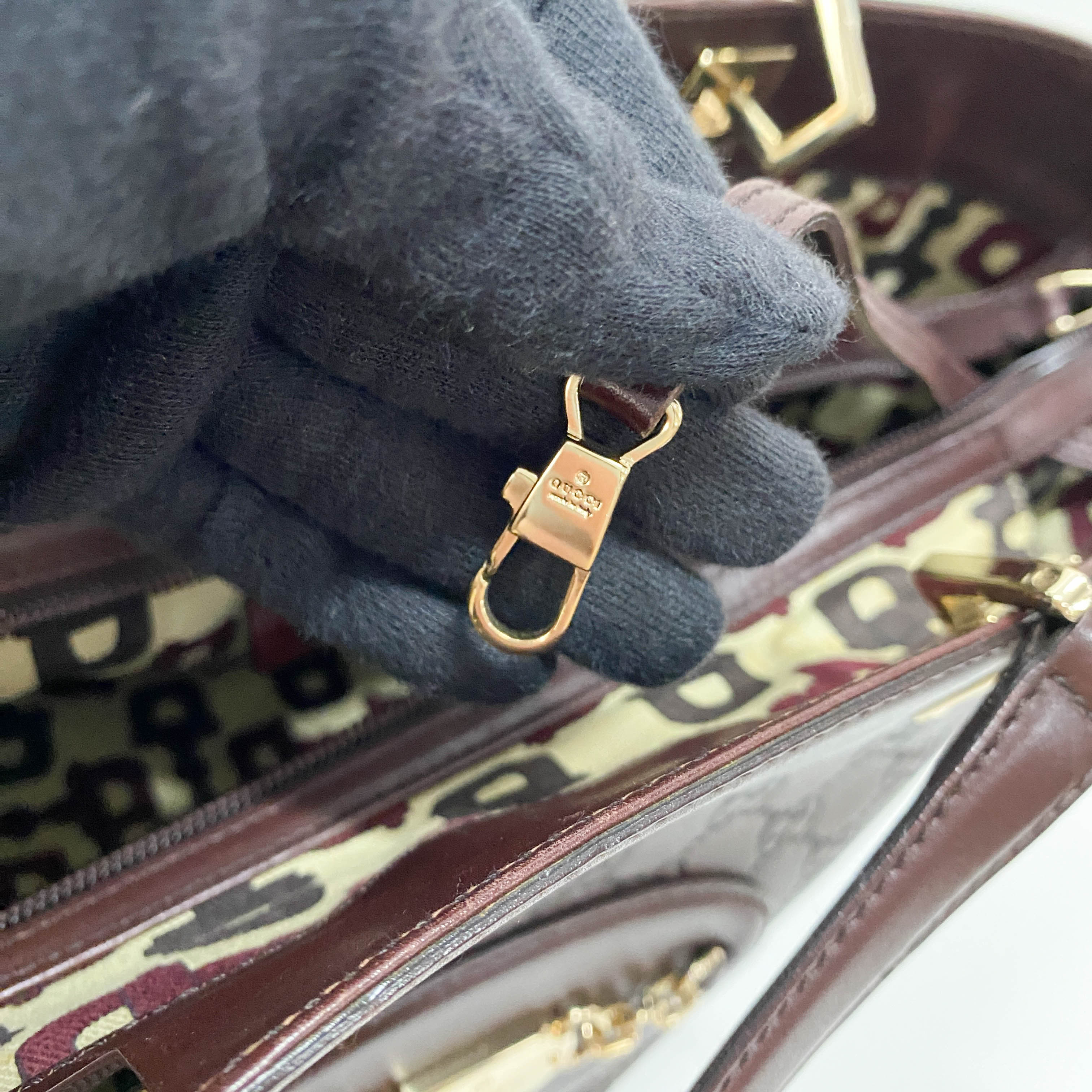 Guccisima Brown Leather Horsebit Shoulder Bag