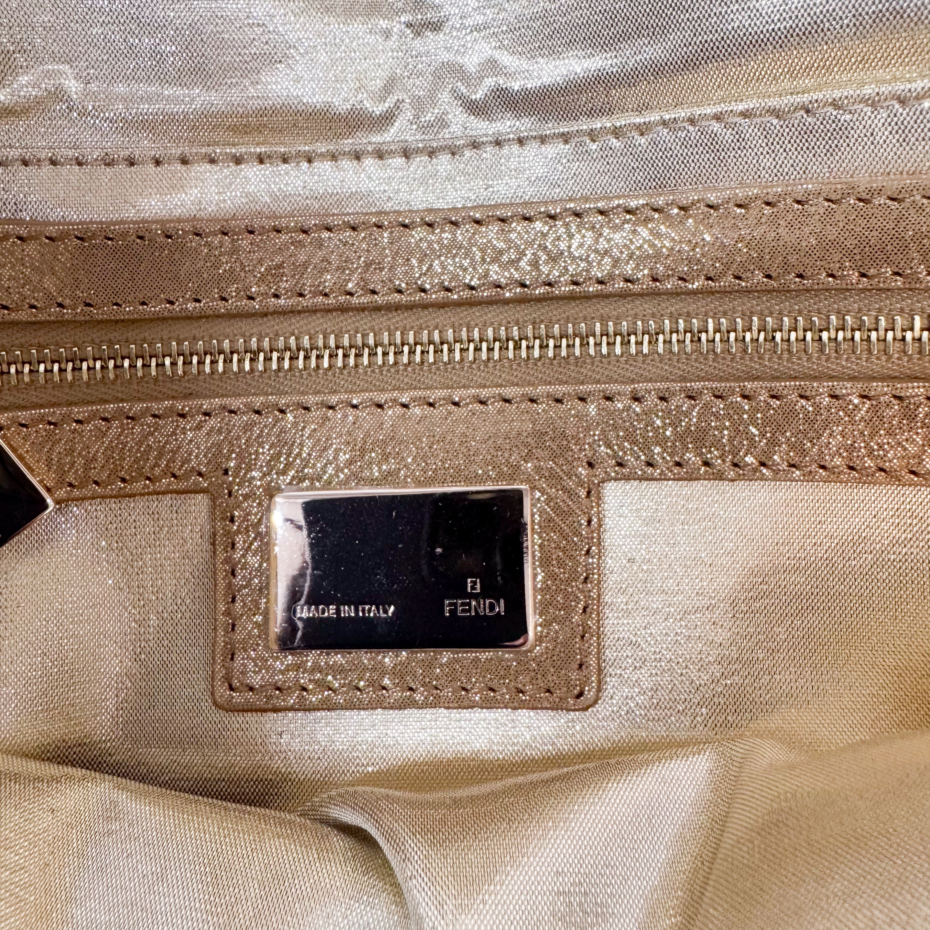 Baguette Black Canvas Rhinestone Shoulder Bag