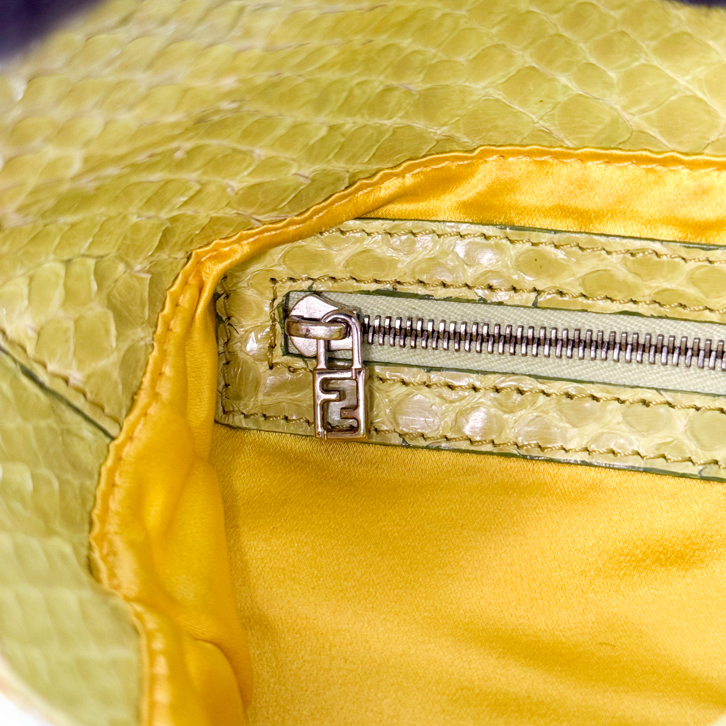 Limited Edition Round Sequin Green Baguette Bag