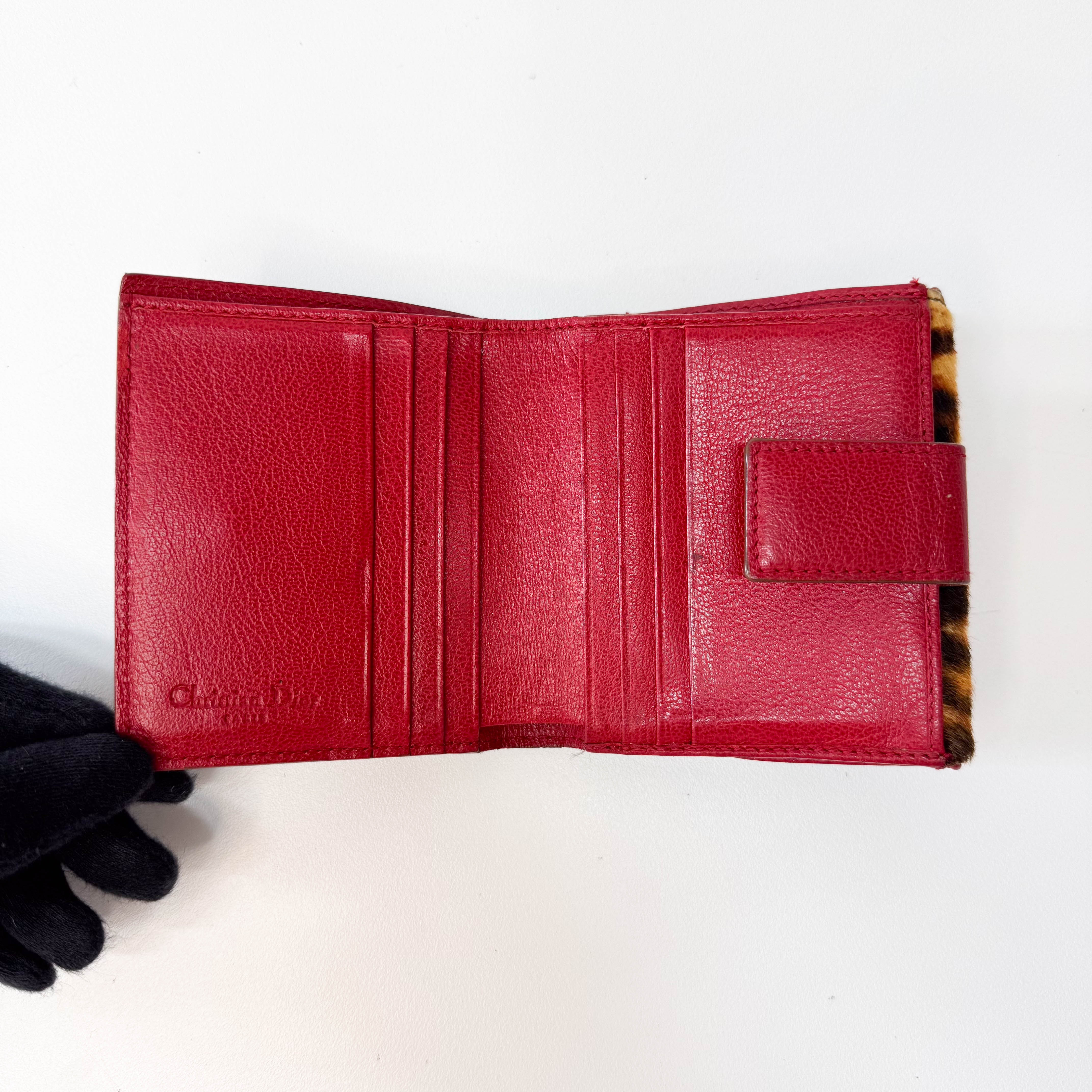 Leopard Print Pony Hair Diva Wallet