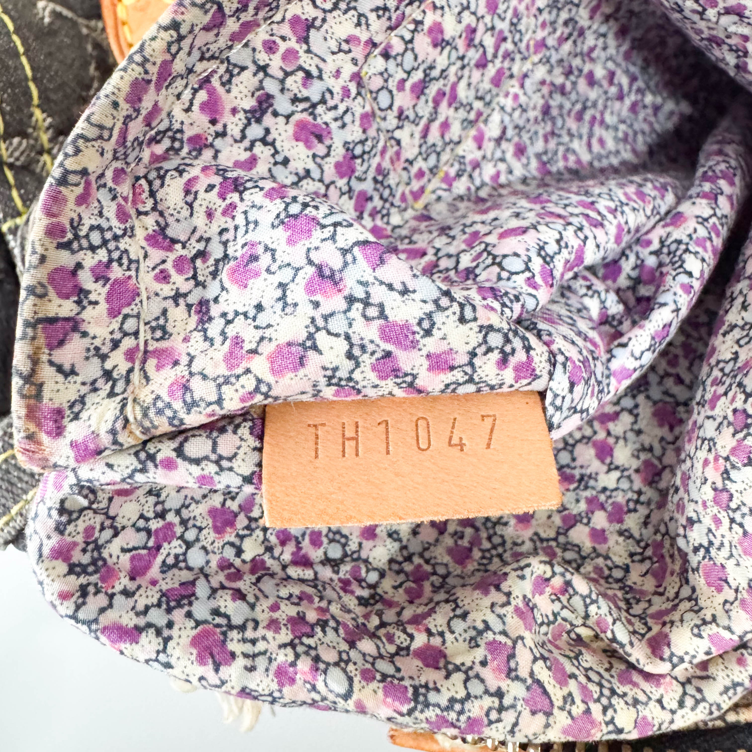 Monogram Speedy 30 Grey Denim Patchwork Bag