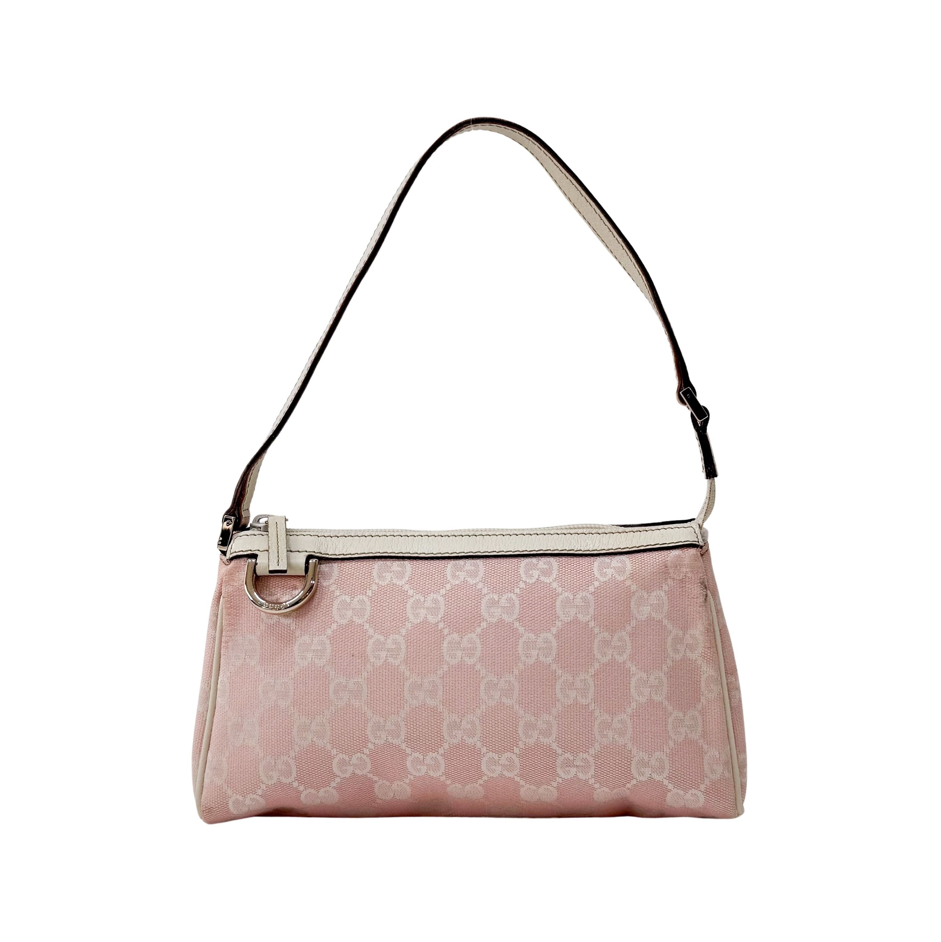 GG Canvas Pink Accessory Pouch Shoulder Bag