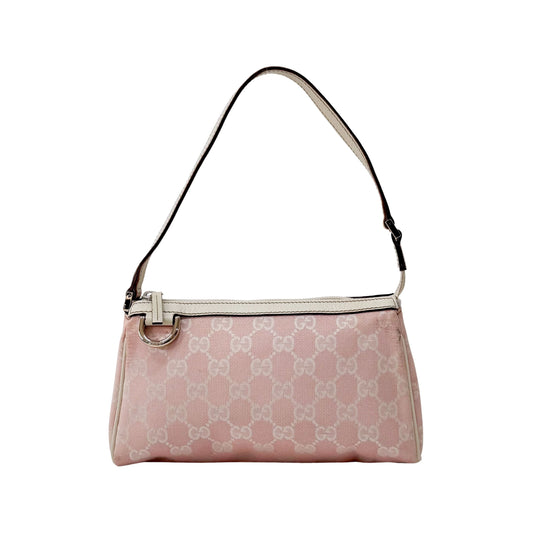 GG Canvas Pink Accessory Pouch Shoulder Bag