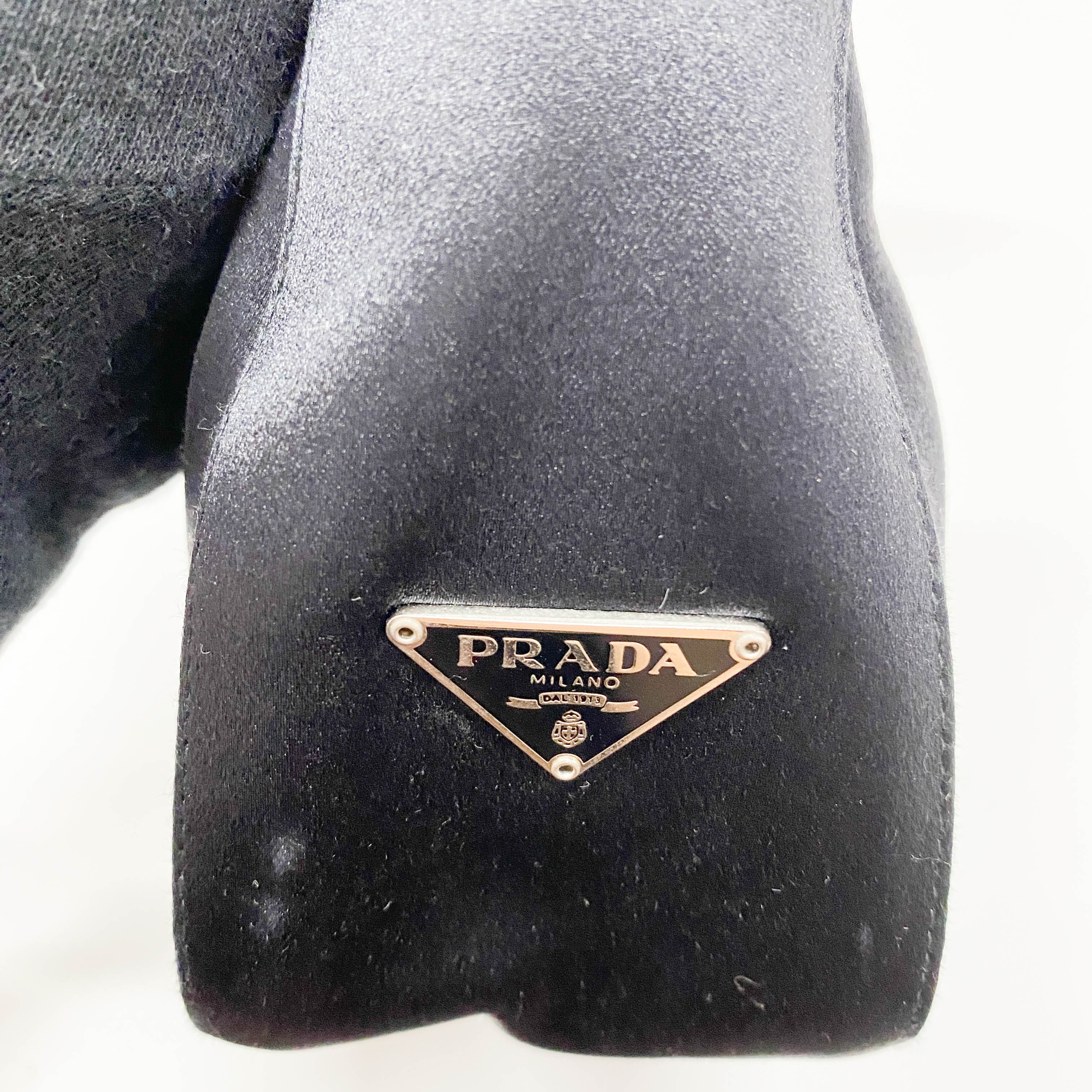 Small Black Satin Shoulder Bag