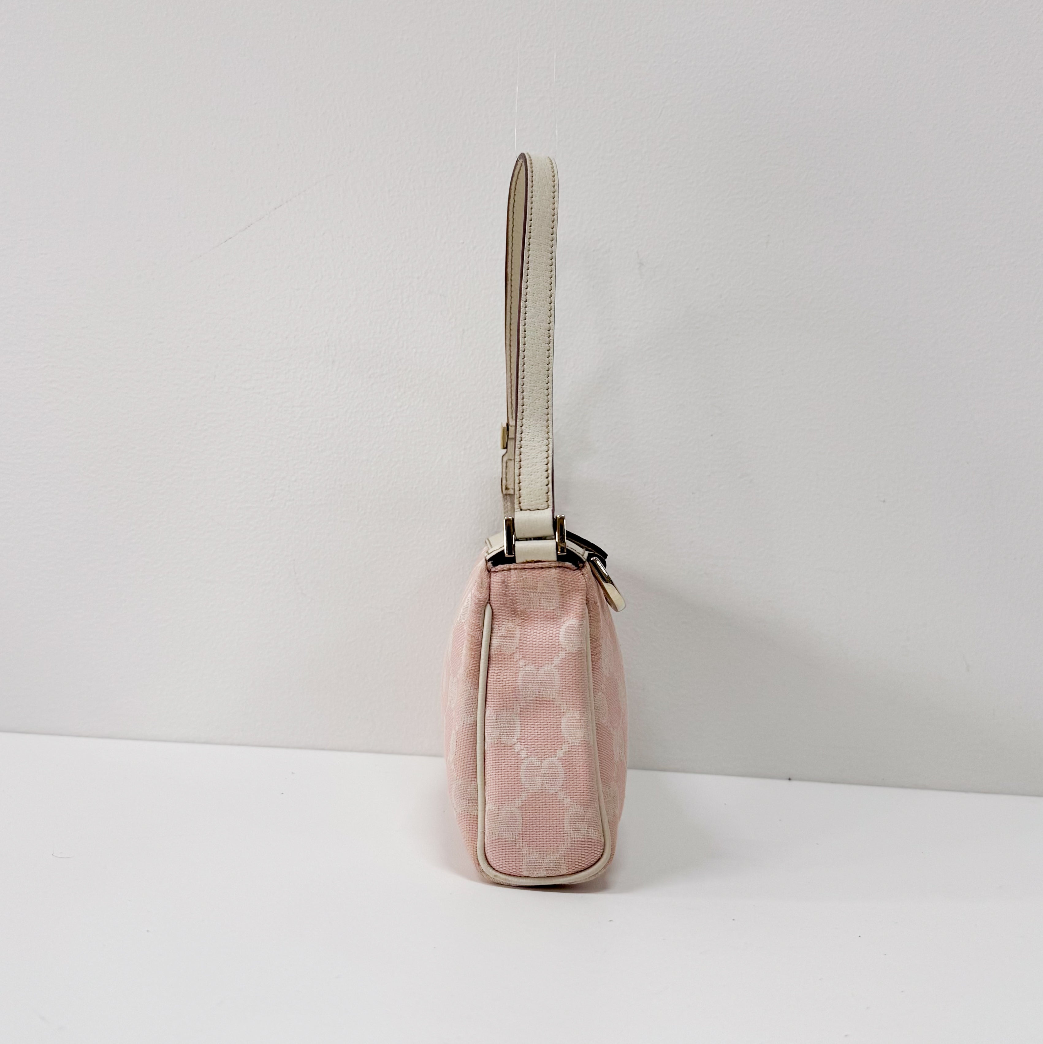 GG Canvas Pink Accessory Pouch Shoulder Bag