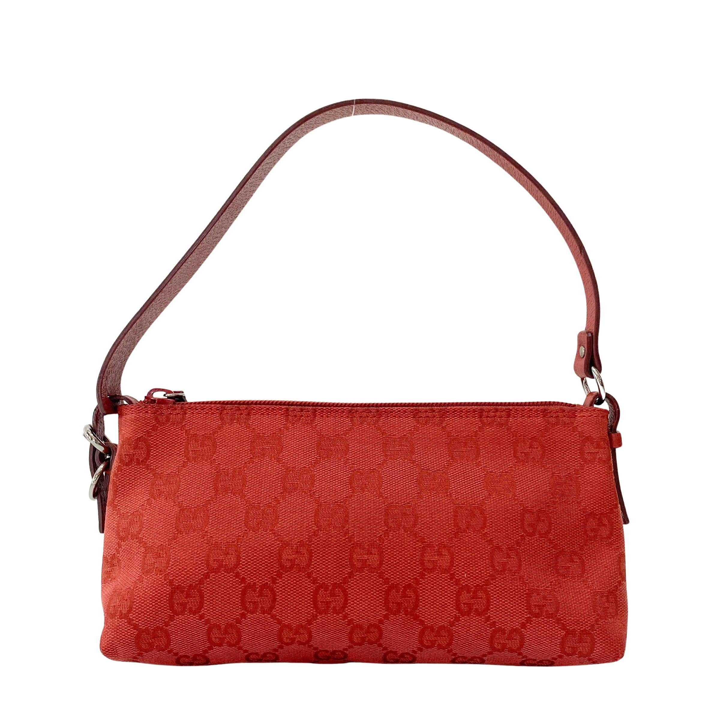 Red GG Canvas Pouch