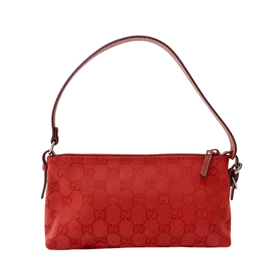 Red GG Canvas Pouch