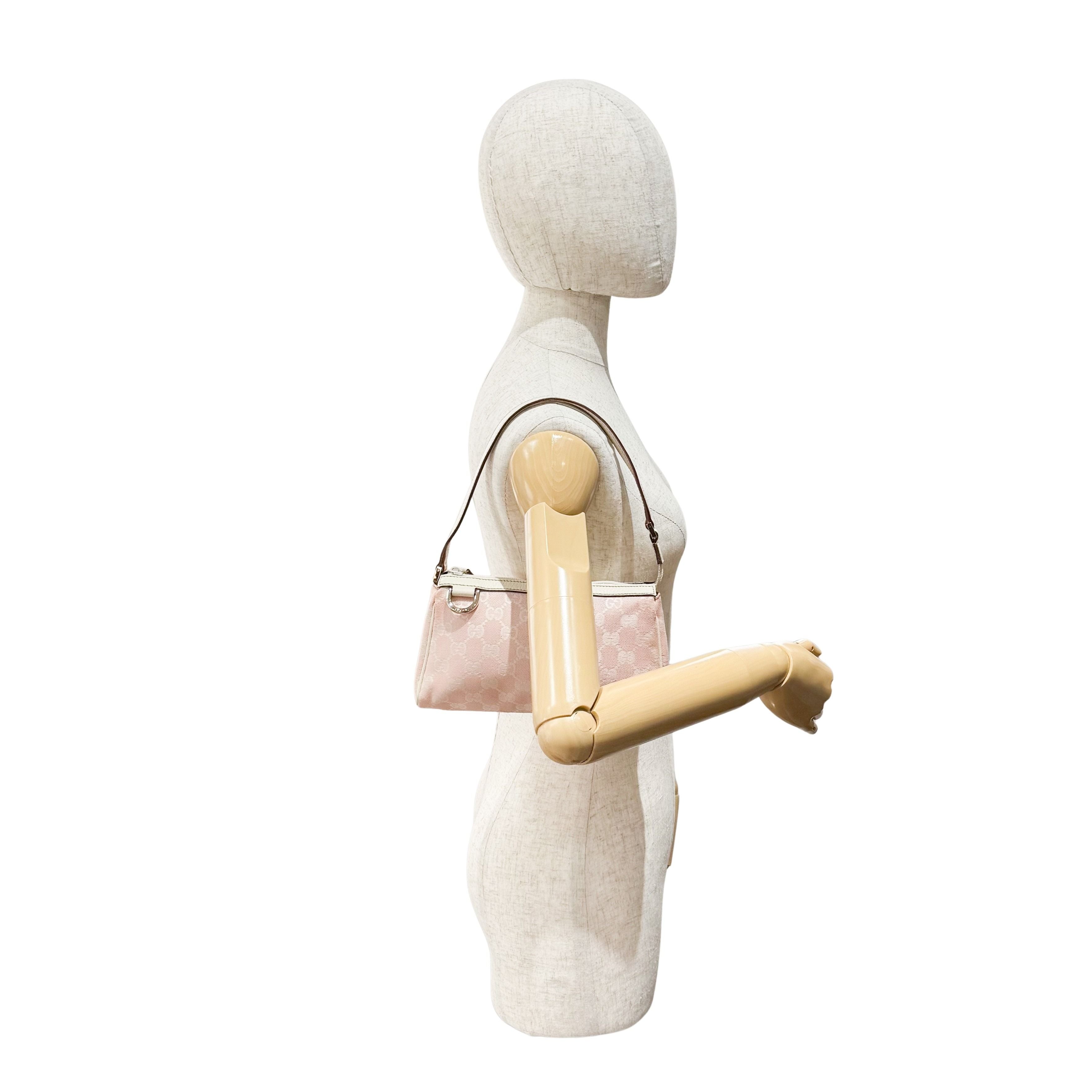 GG Canvas Pink Accessory Pouch Shoulder Bag