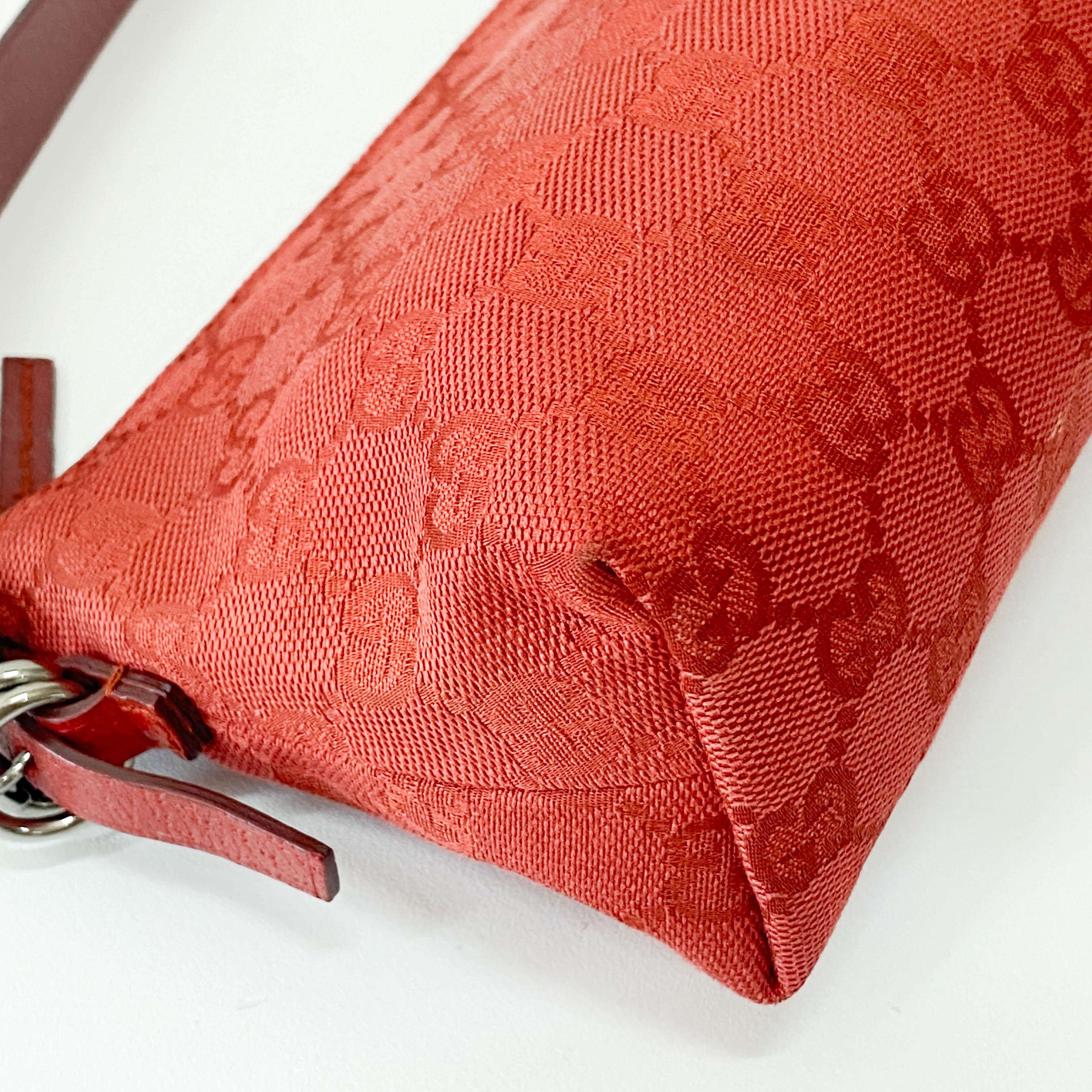 Red GG Canvas Pouch