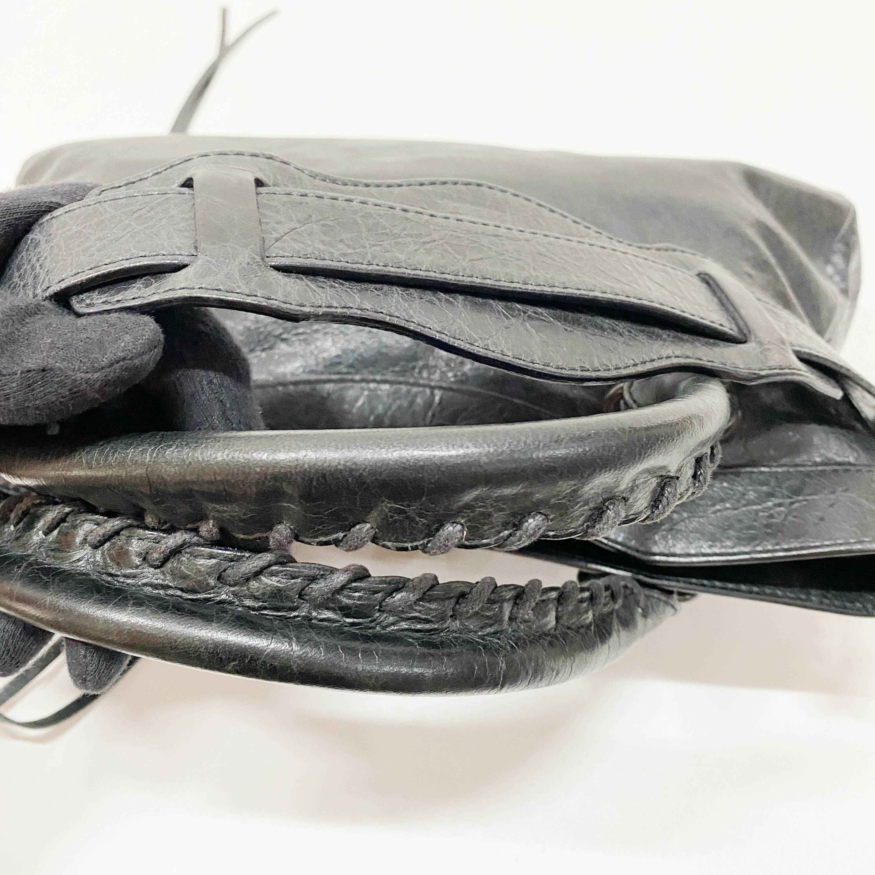 The First Black Leather Two Way Bag