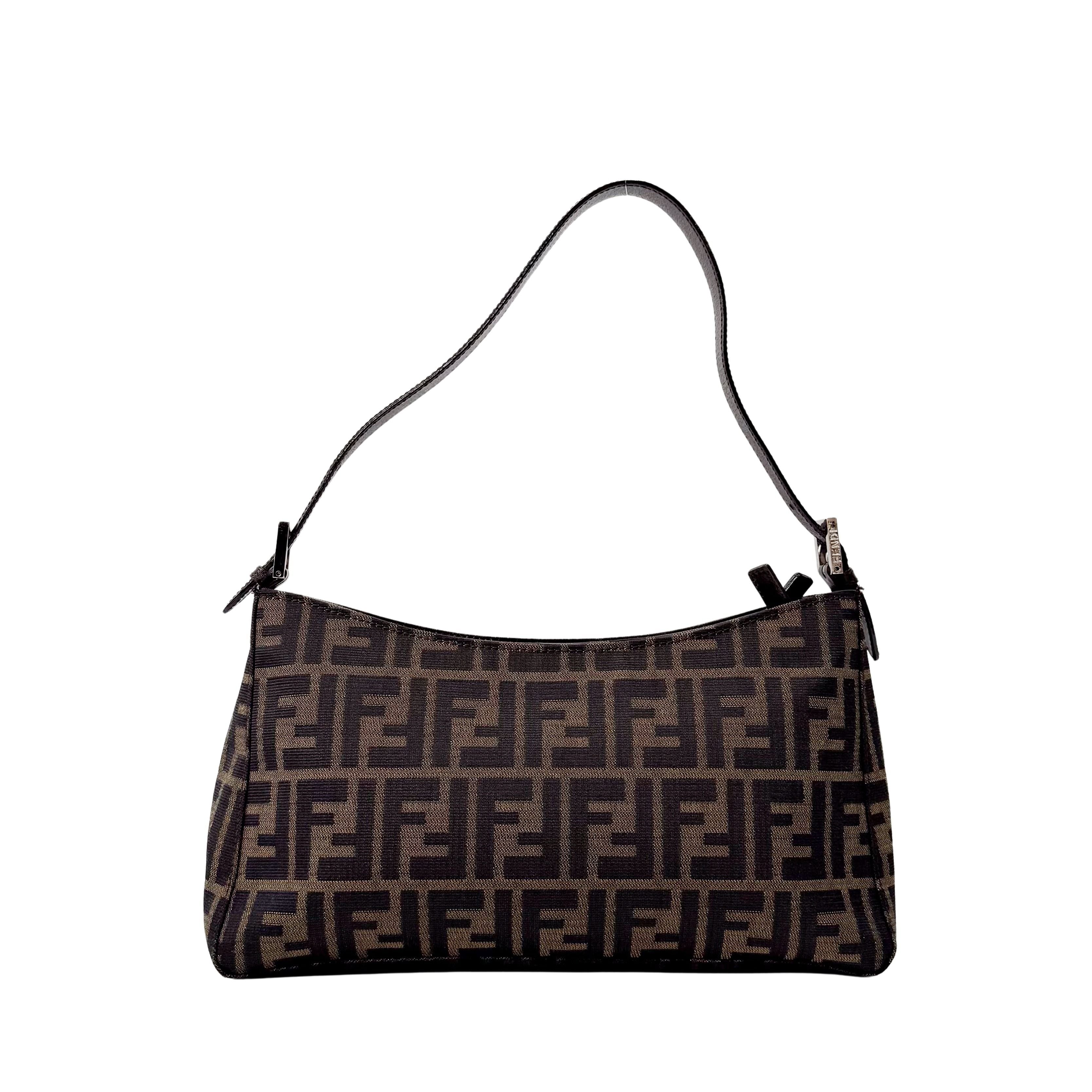Zucca Brown Canvas Shoulder Bag