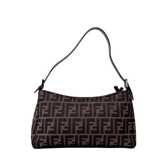 Zucca Brown Canvas Shoulder Bag