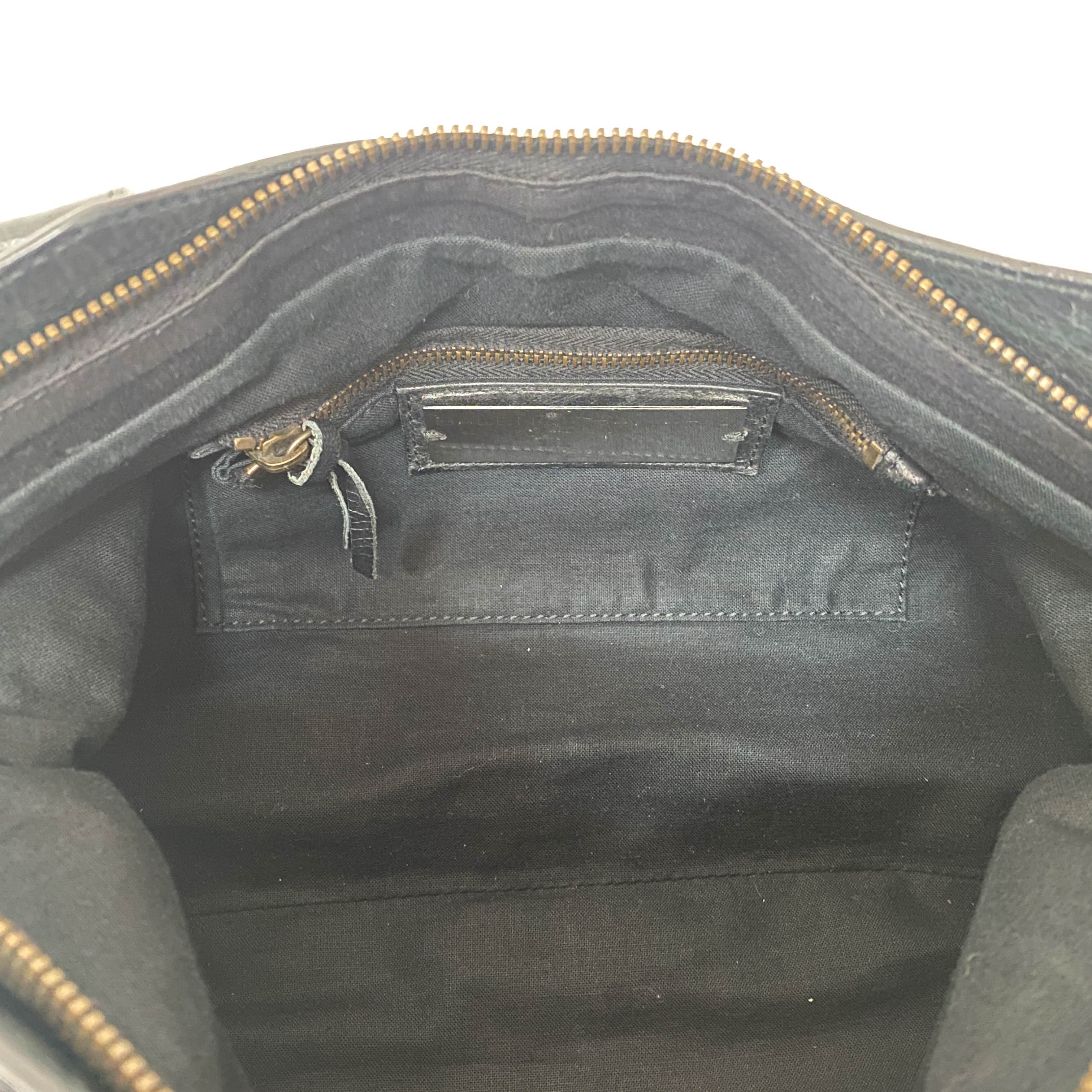 The First Black Leather Handlebag
