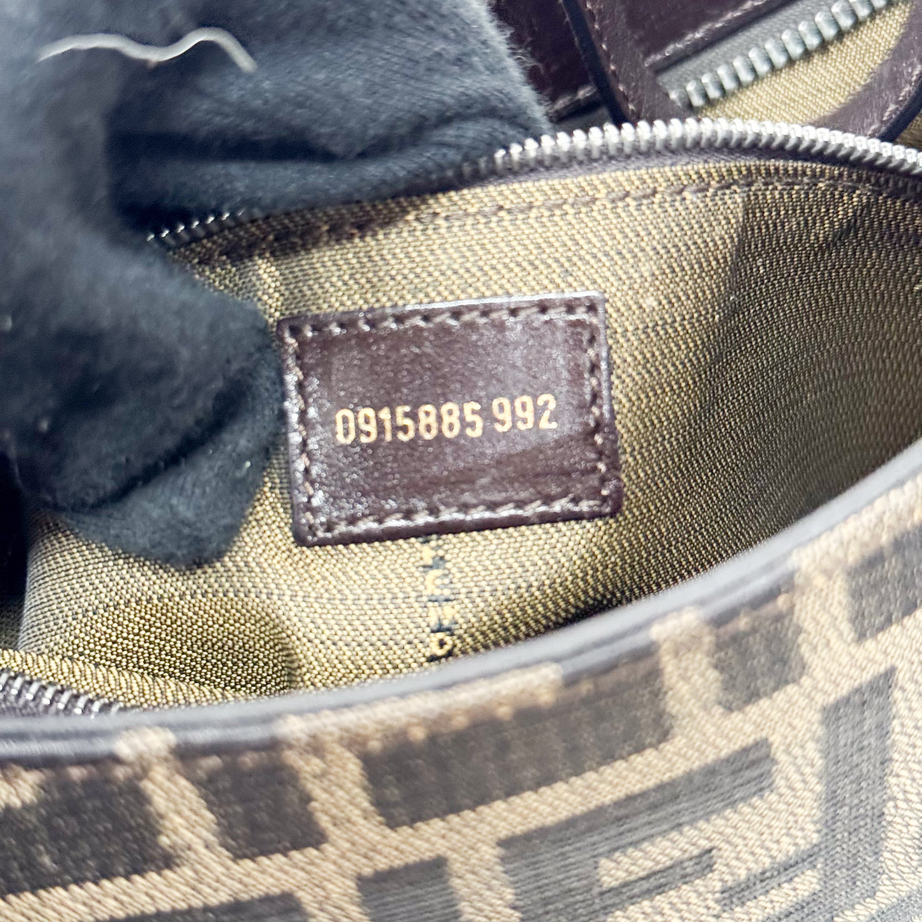 Zucca Brown Canvas Shoulder Bag