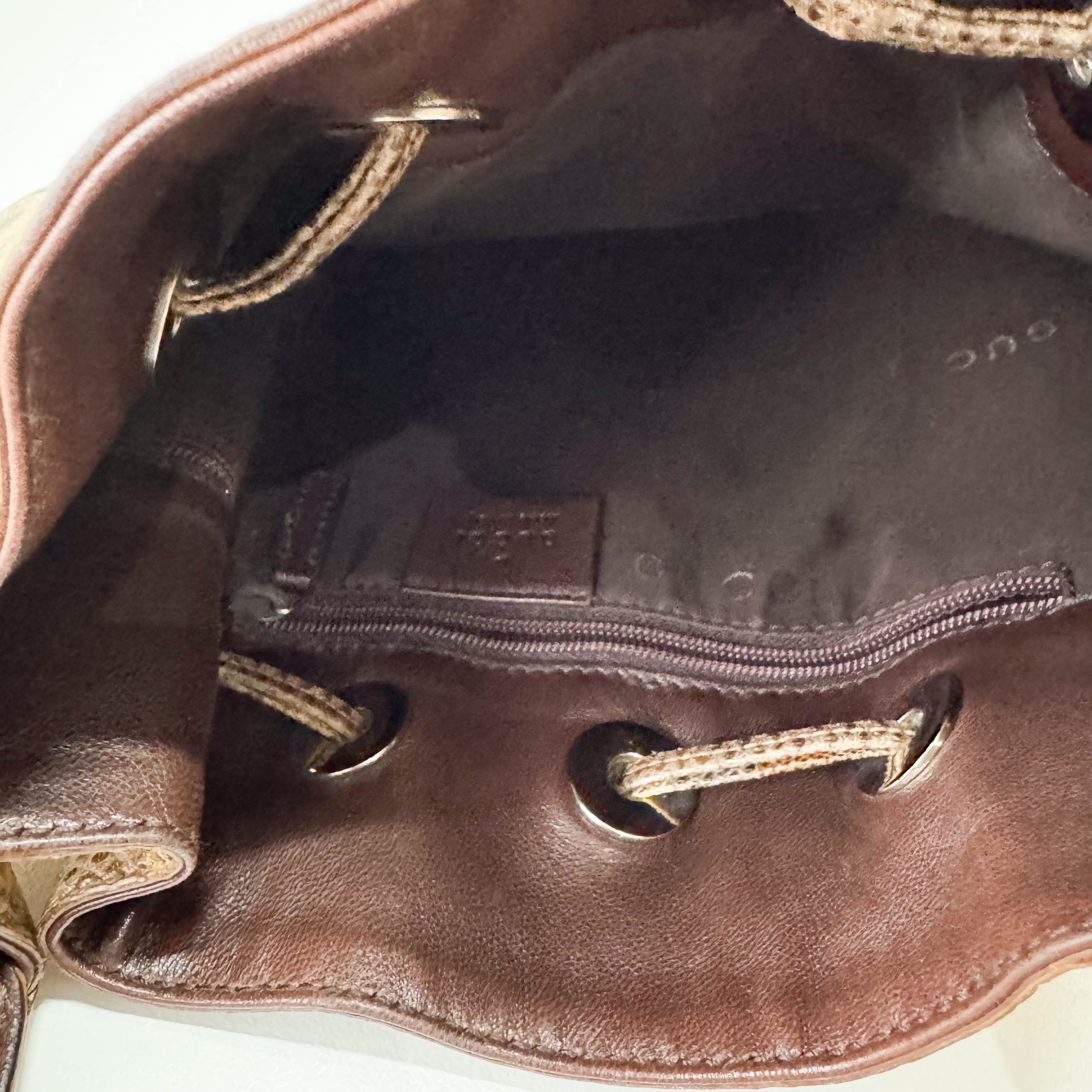 Yellow Python Embossed Leather Shoulder Bag