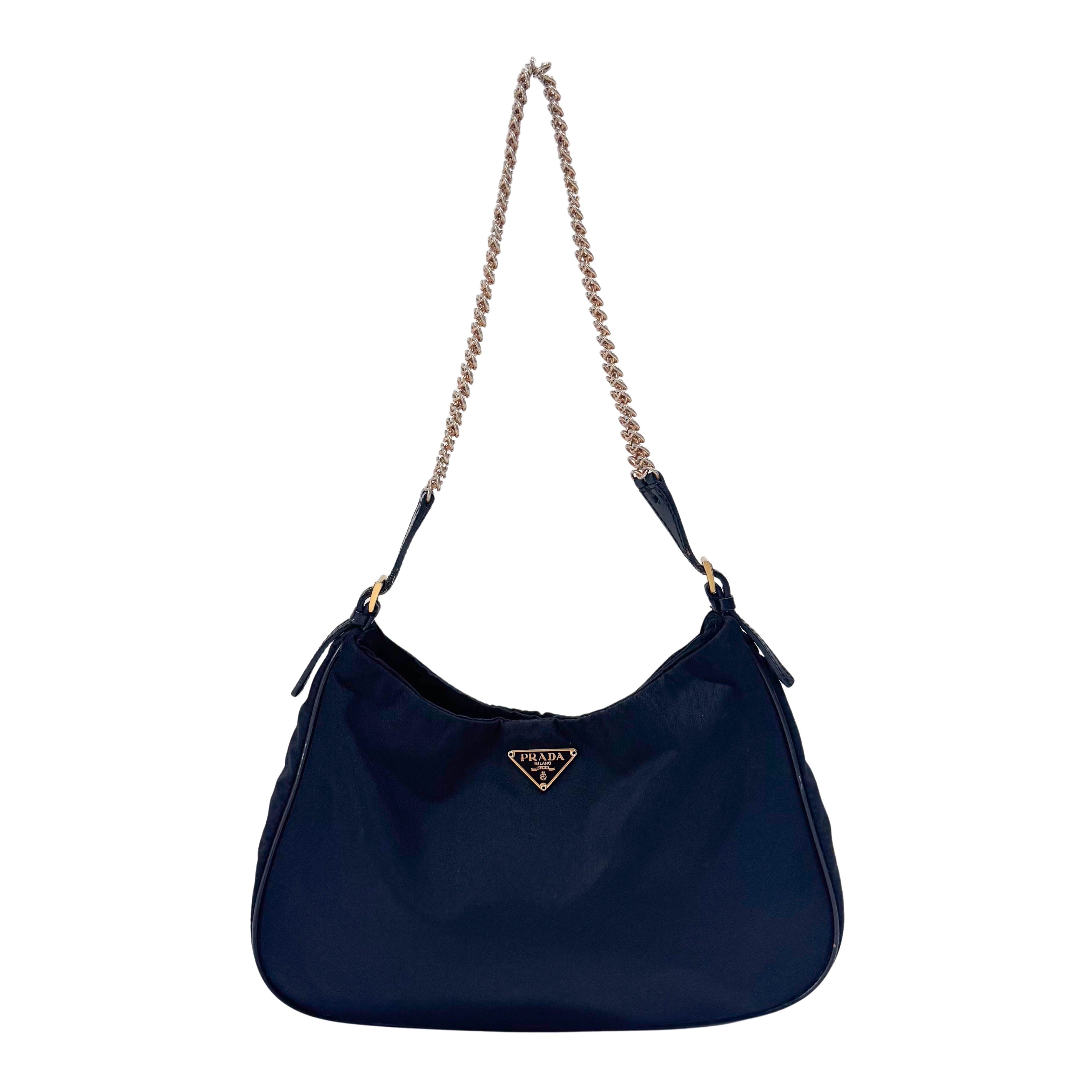 Black Nylon Shoulder Bag