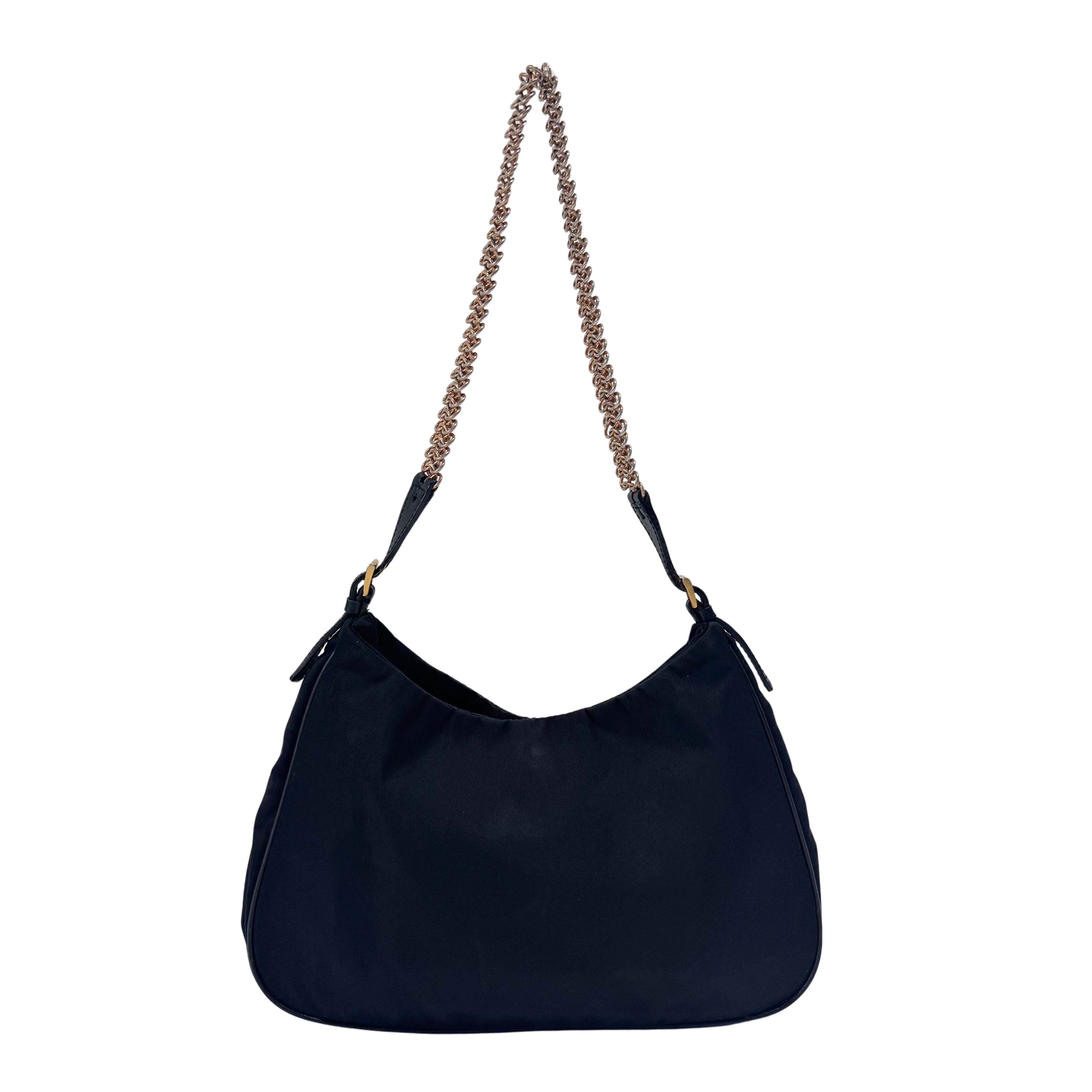 Black Nylon Shoulder Bag