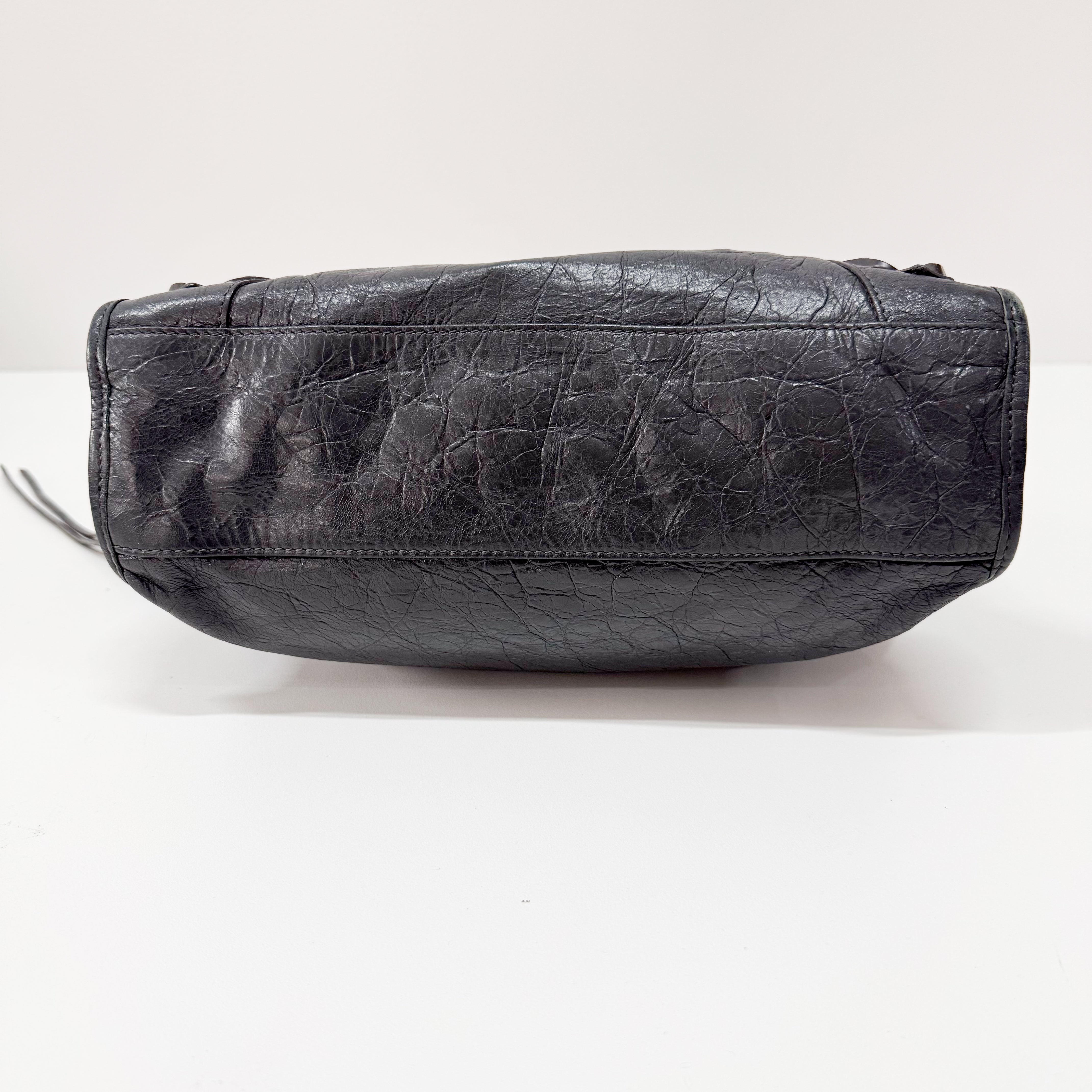 The First Grey Calfskin Leather Two Way Bag