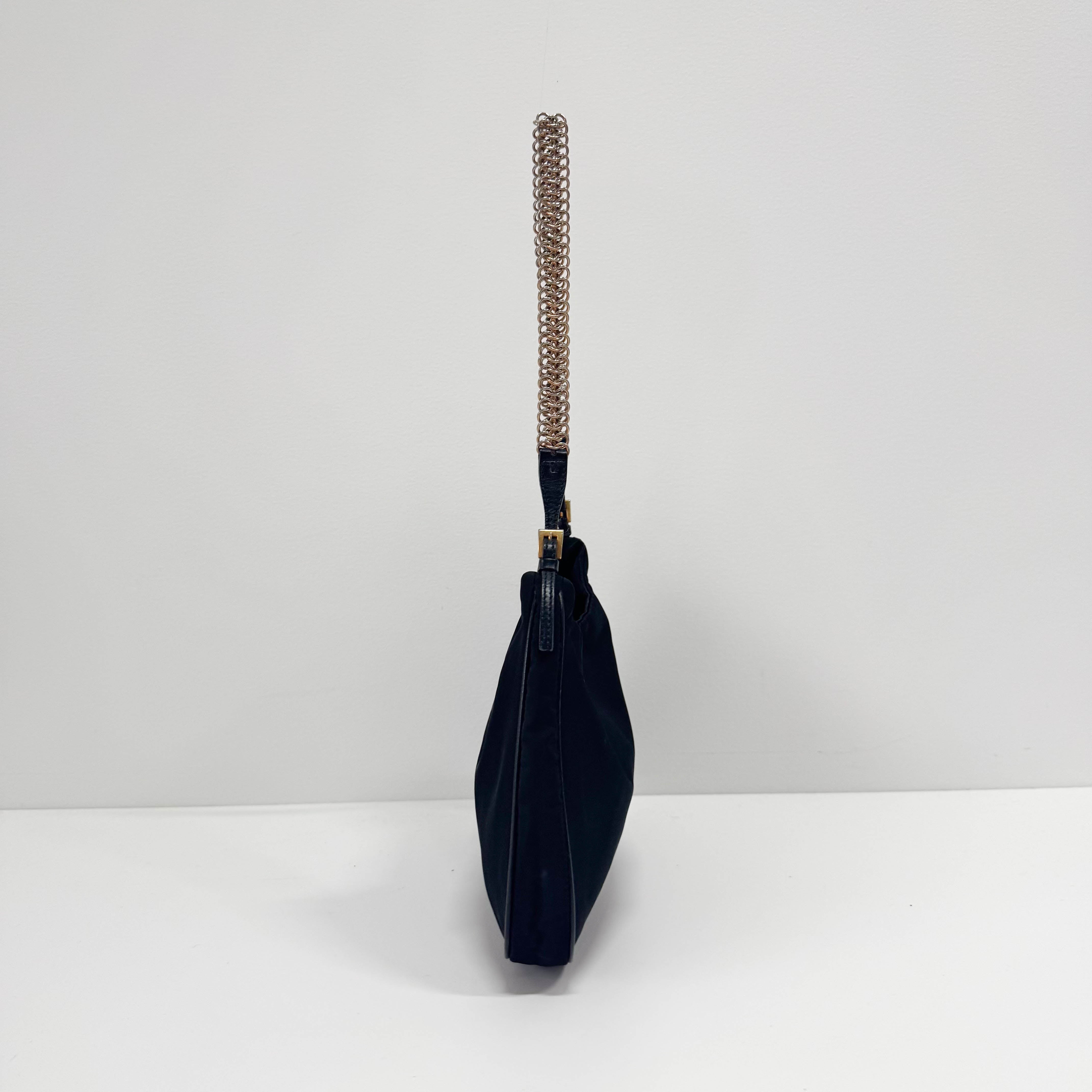 Black Nylon Shoulder Bag