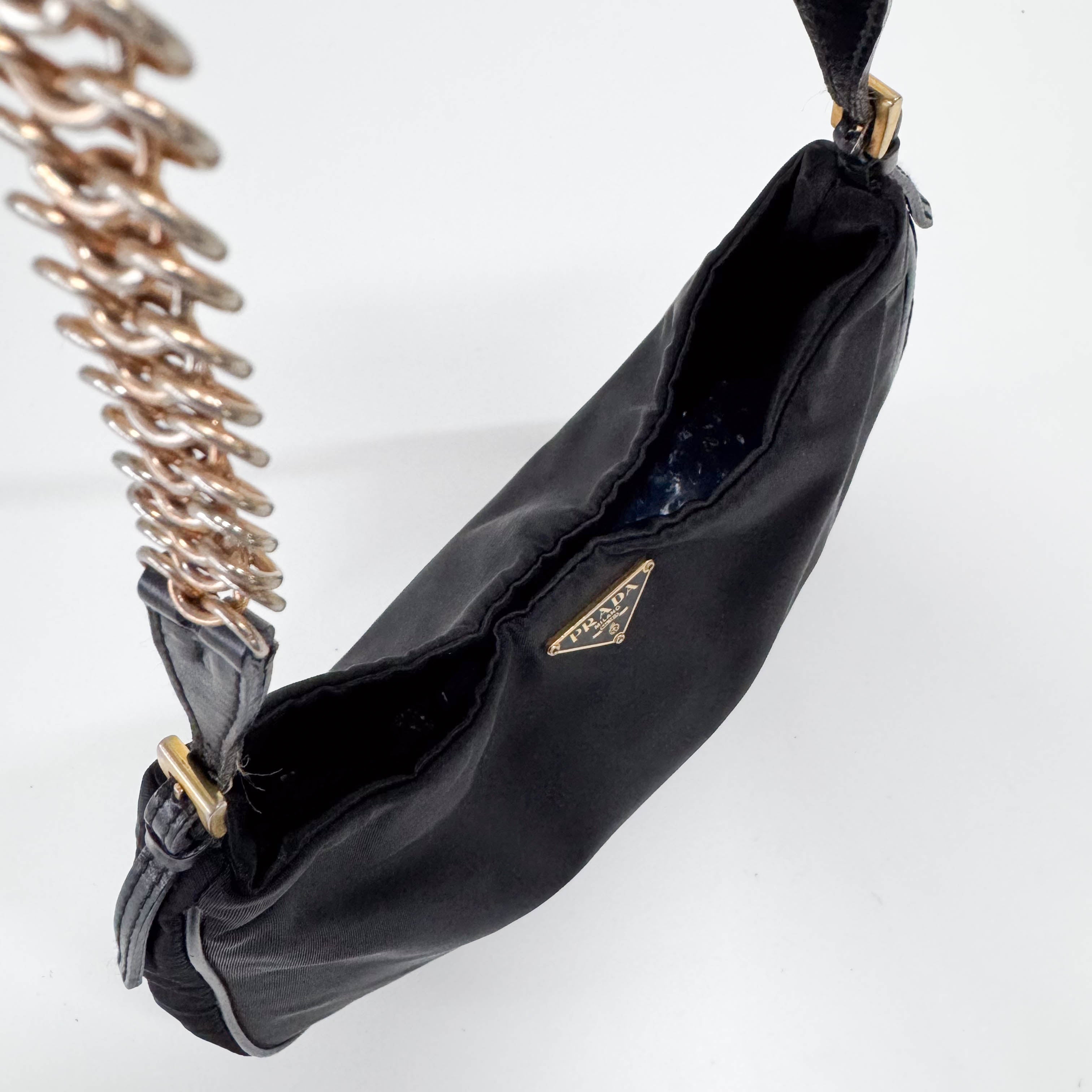 Black Nylon Shoulder Bag