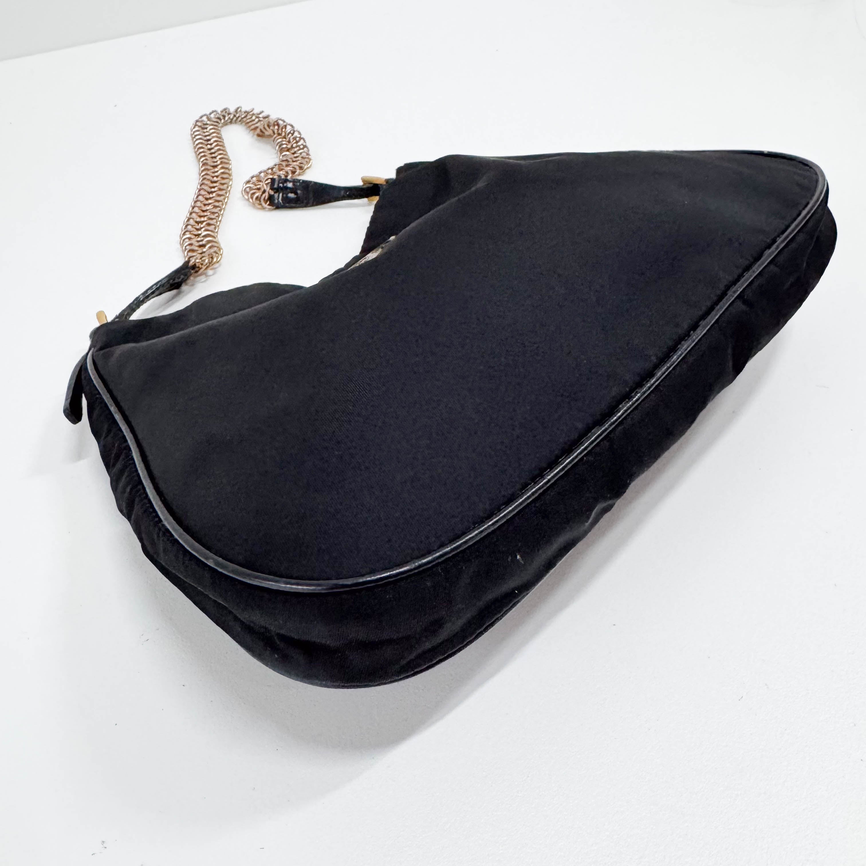 Black Nylon Shoulder Bag