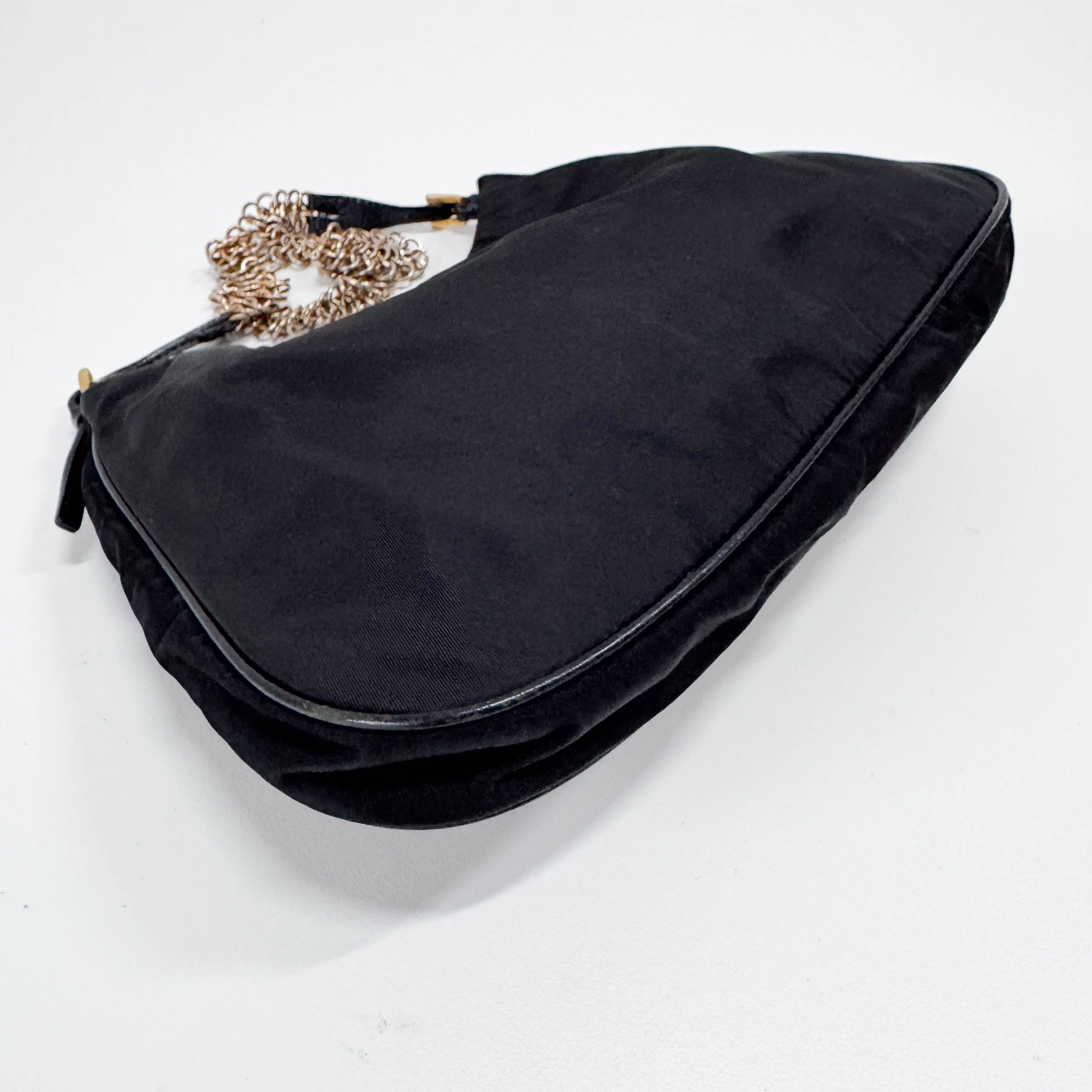 Black Nylon Shoulder Bag