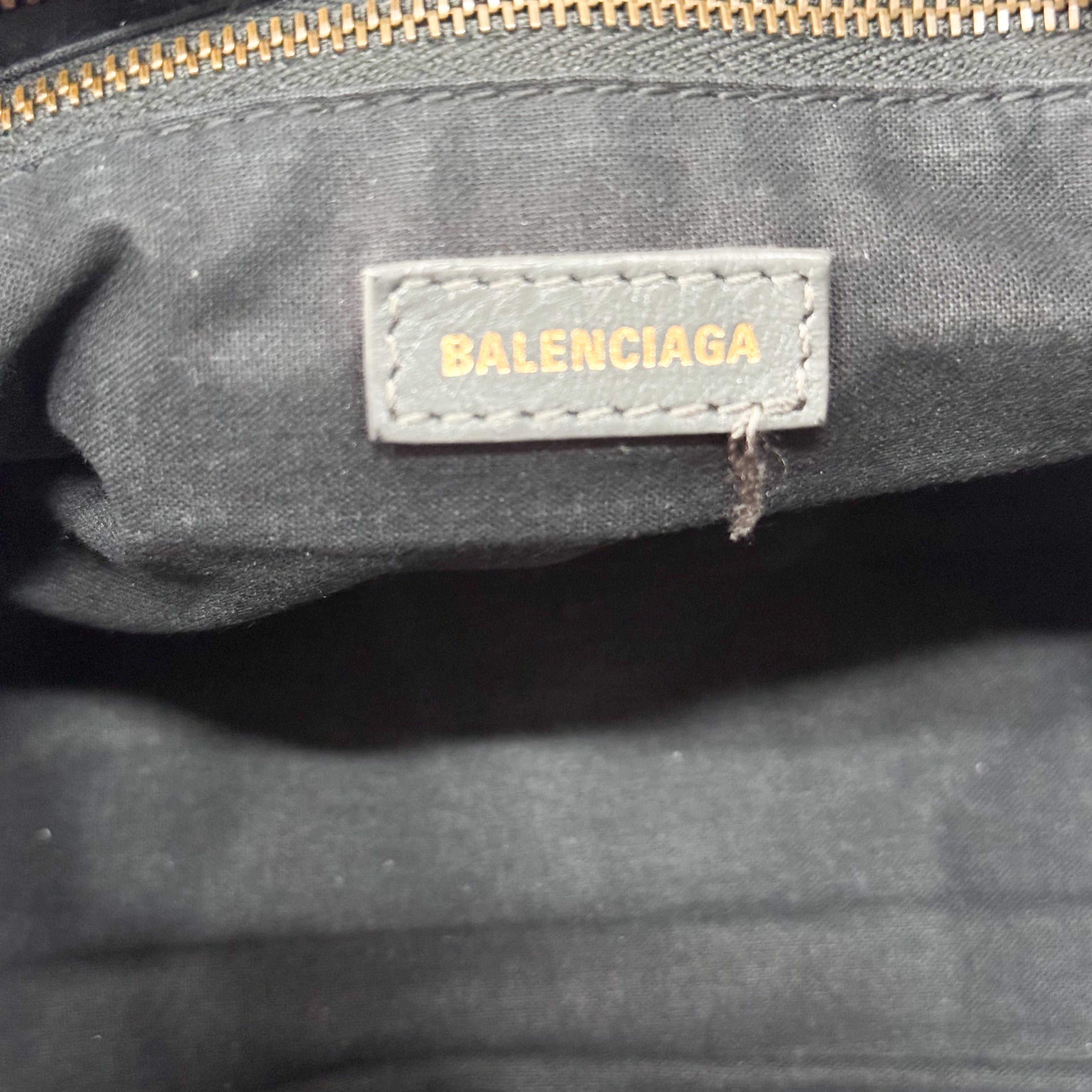 The First Grey Calfskin Leather Two Way Bag