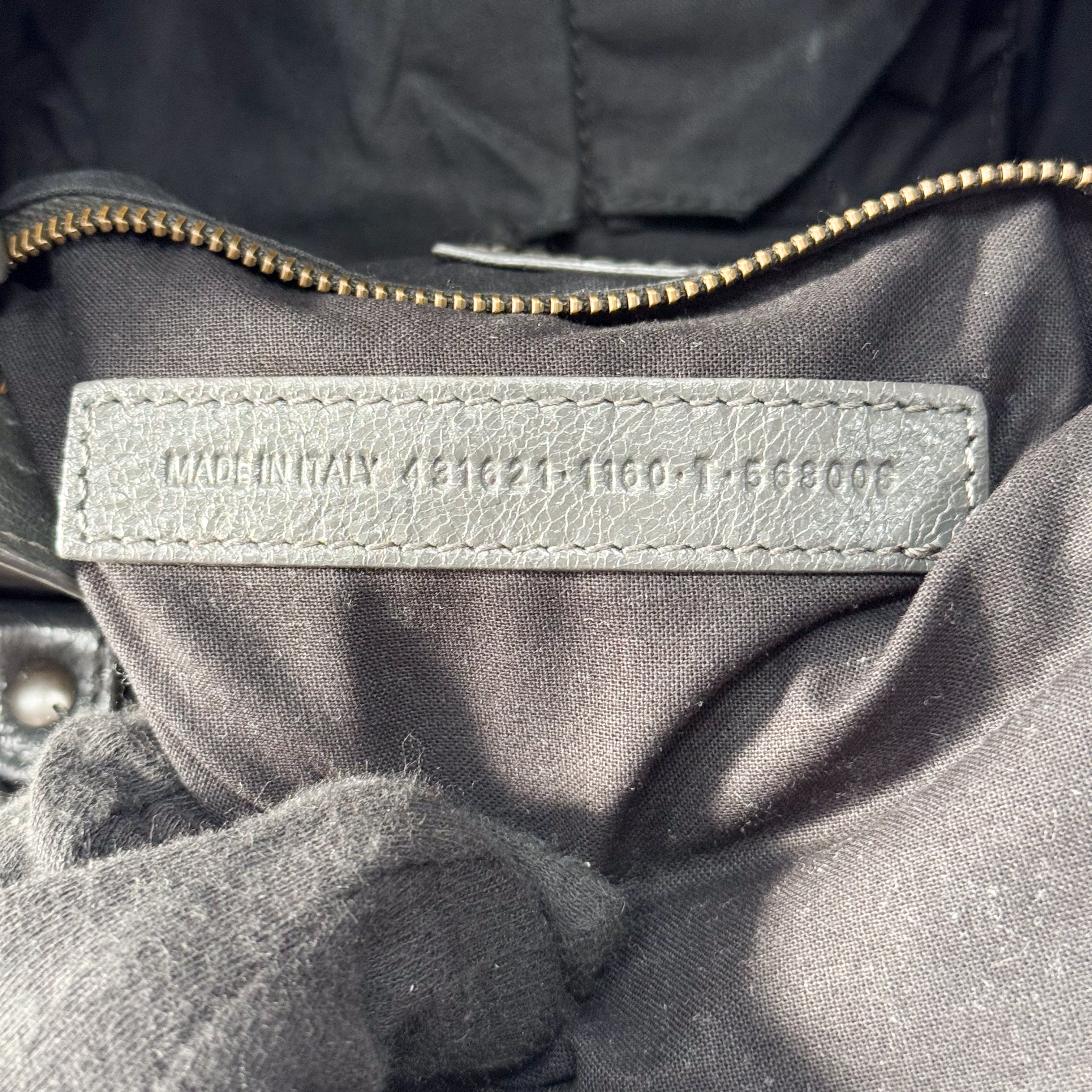 The First Grey Calfskin Leather Two Way Bag