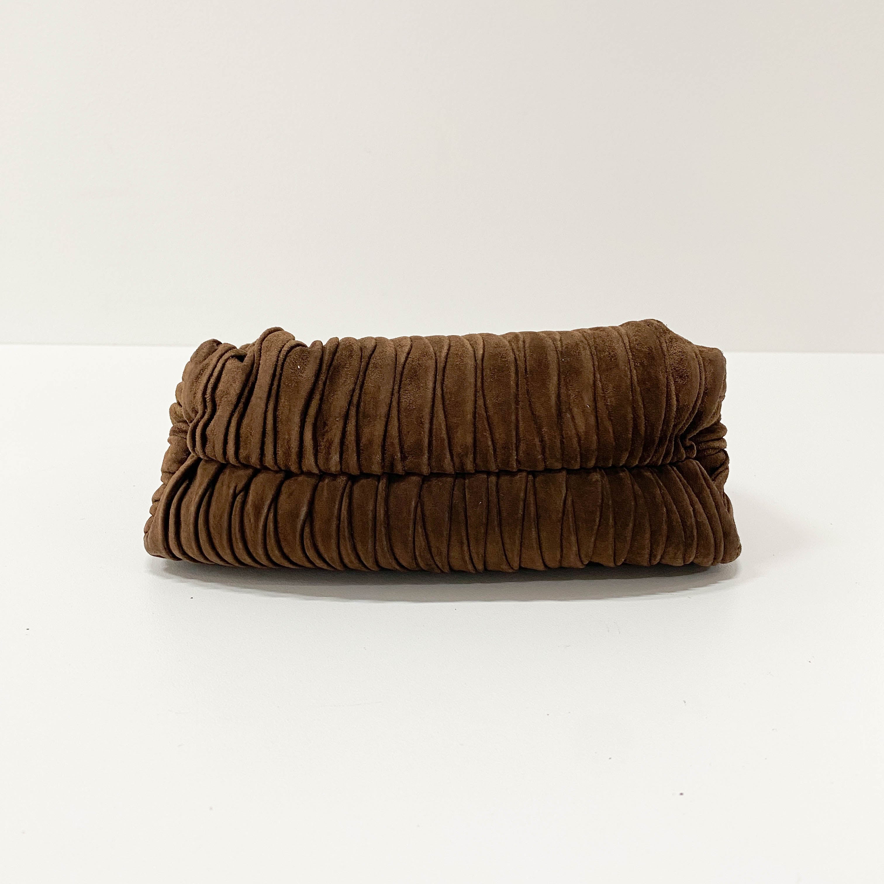 Brown Suede Mini Shoulder Bag