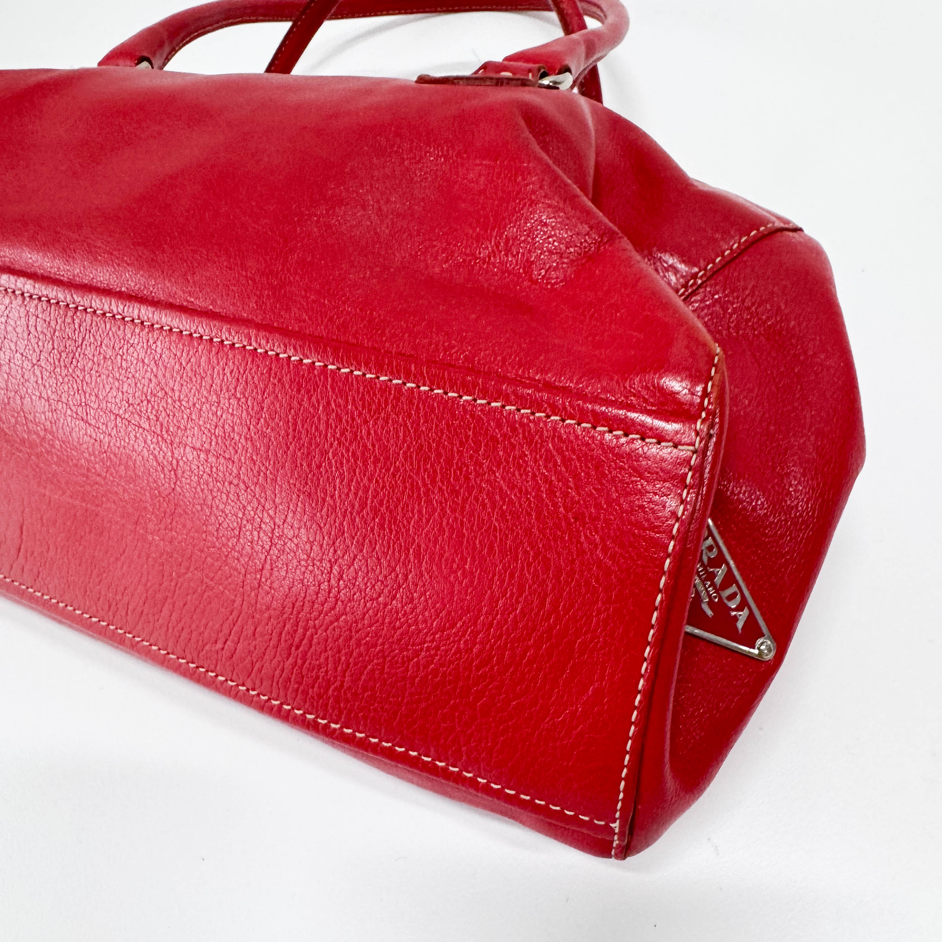 Red Leather Shoulder Bag
