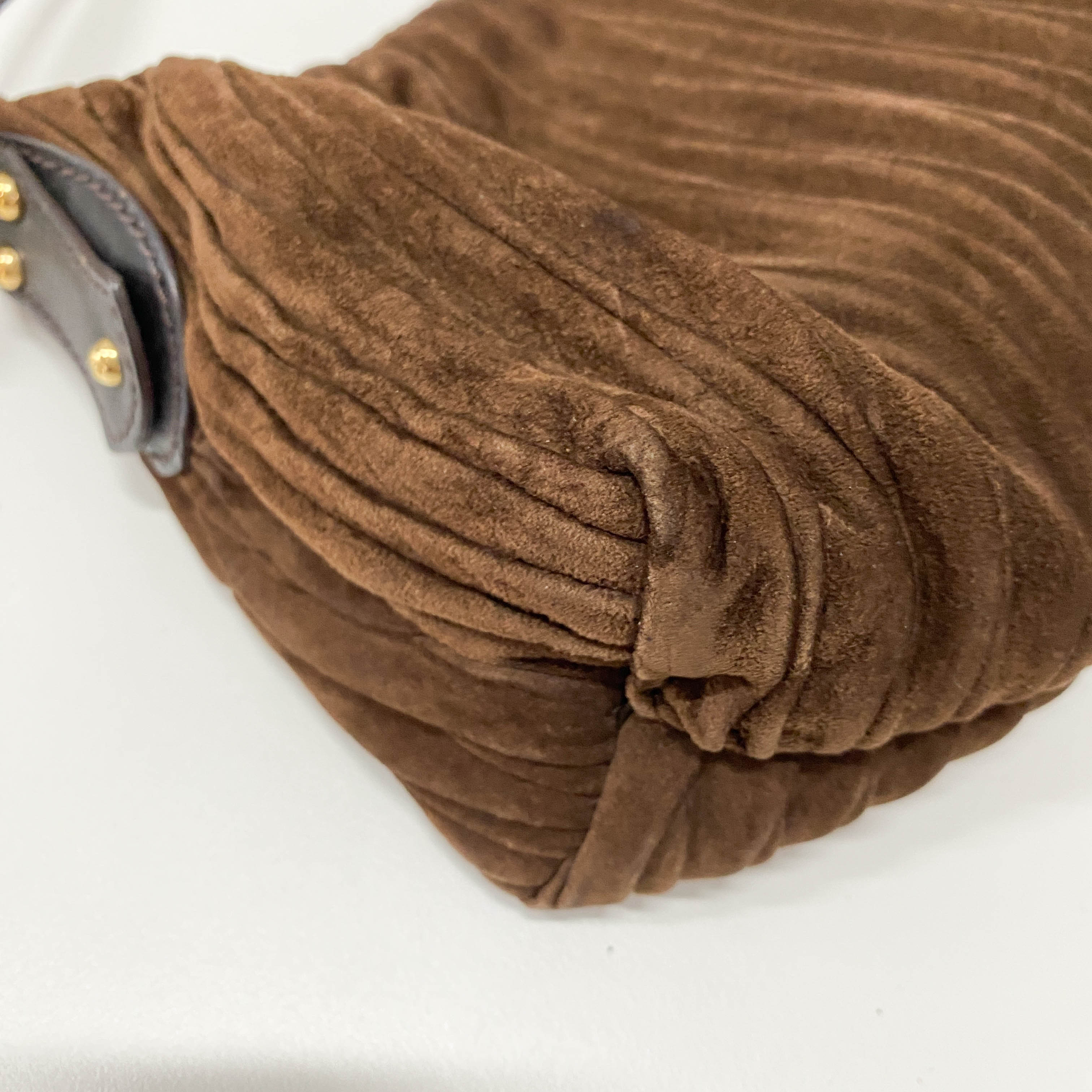 Brown Suede Mini Shoulder Bag