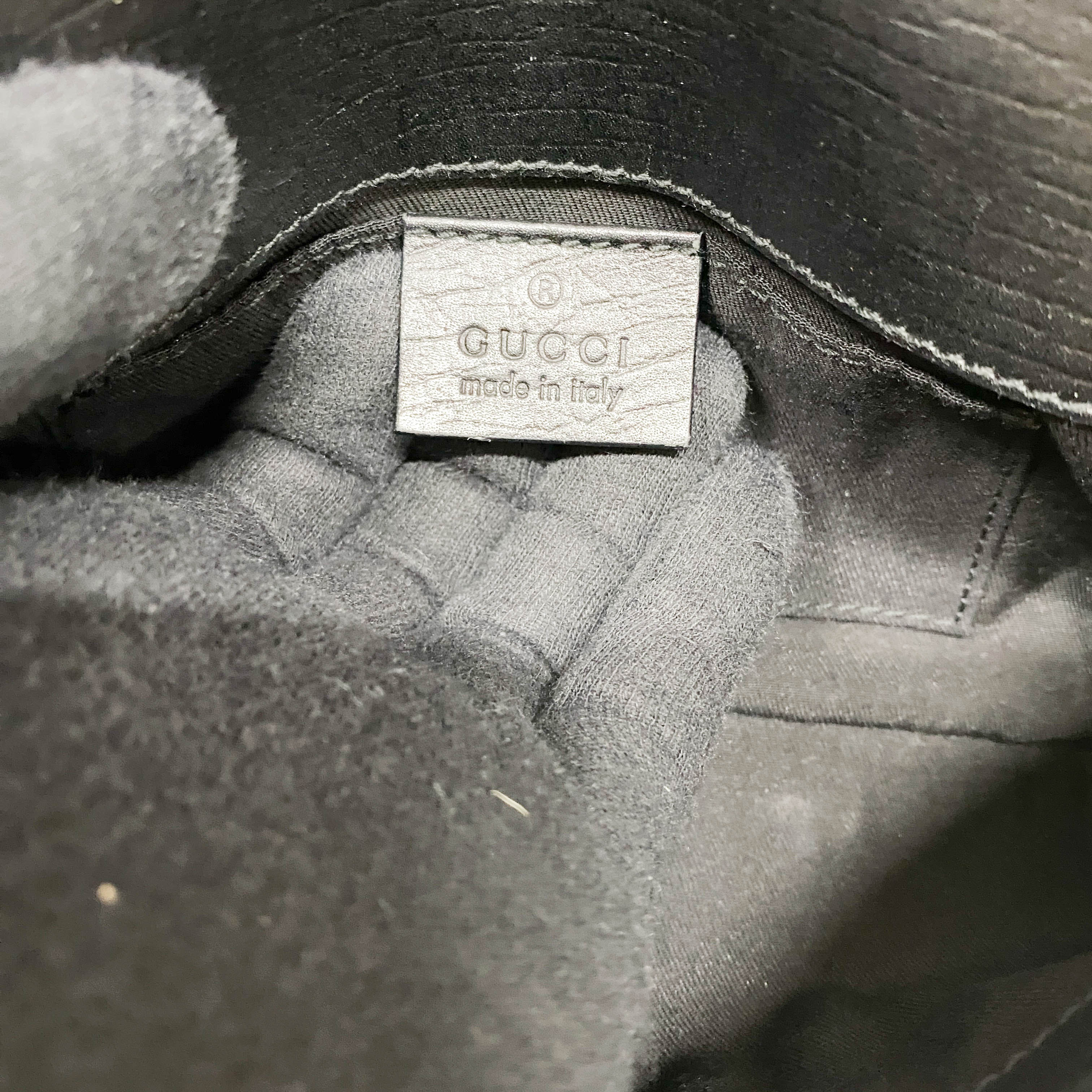 Horsebit Black GG Canvas Chain Shoulder Bag