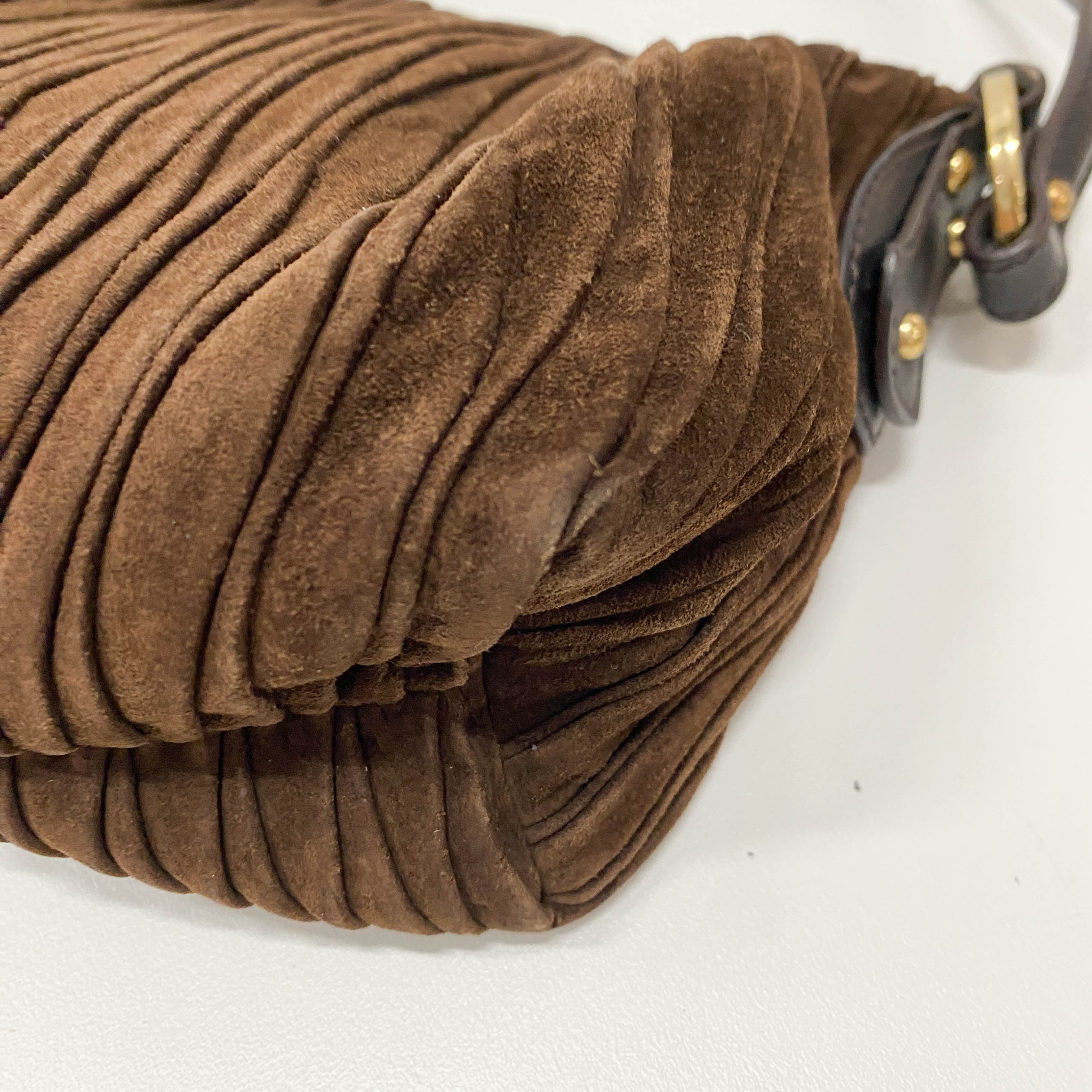 Brown Suede Mini Shoulder Bag