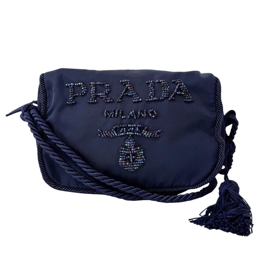 Tassel Beads Embroidery Nylon Bag