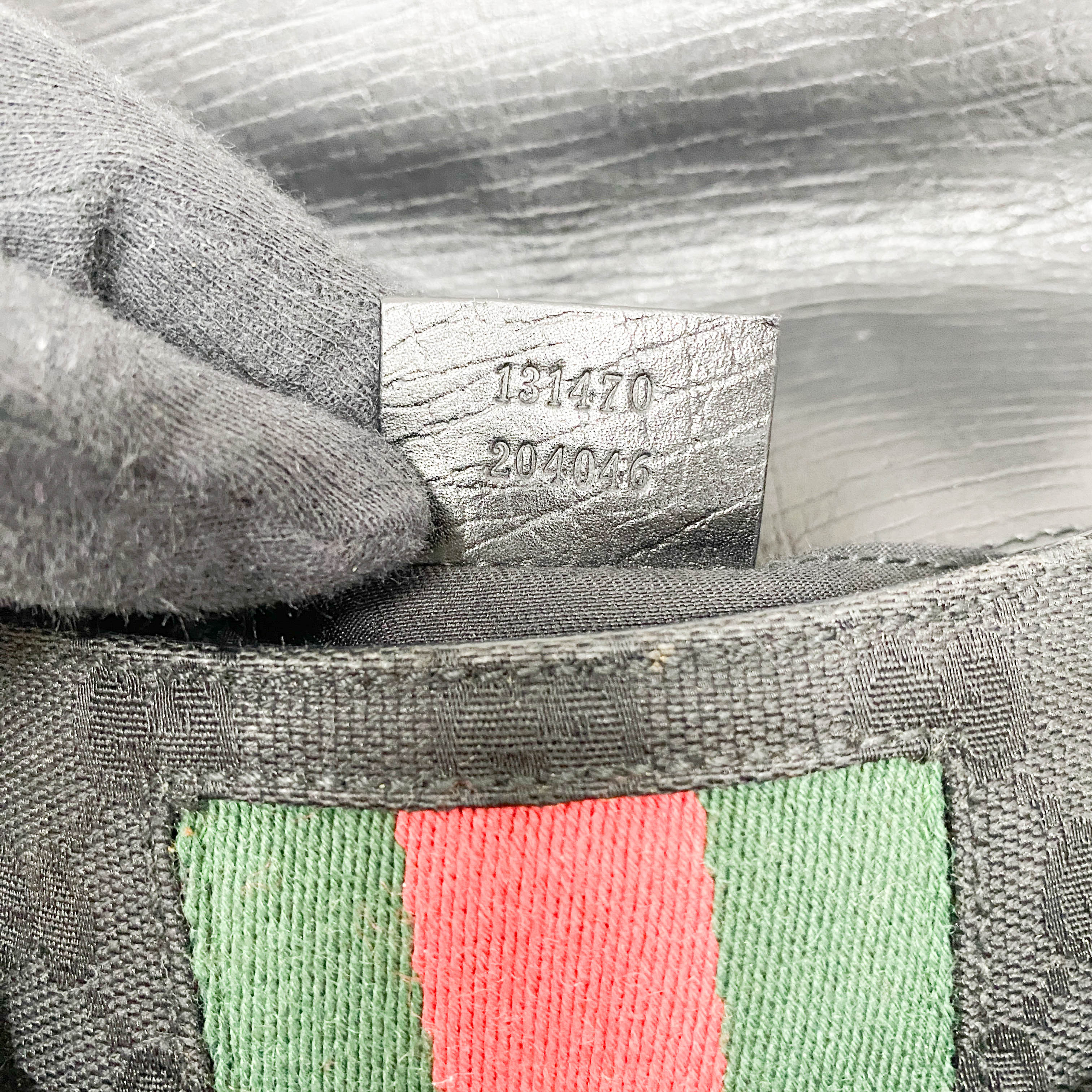 Horsebit Black GG Canvas Chain Shoulder Bag