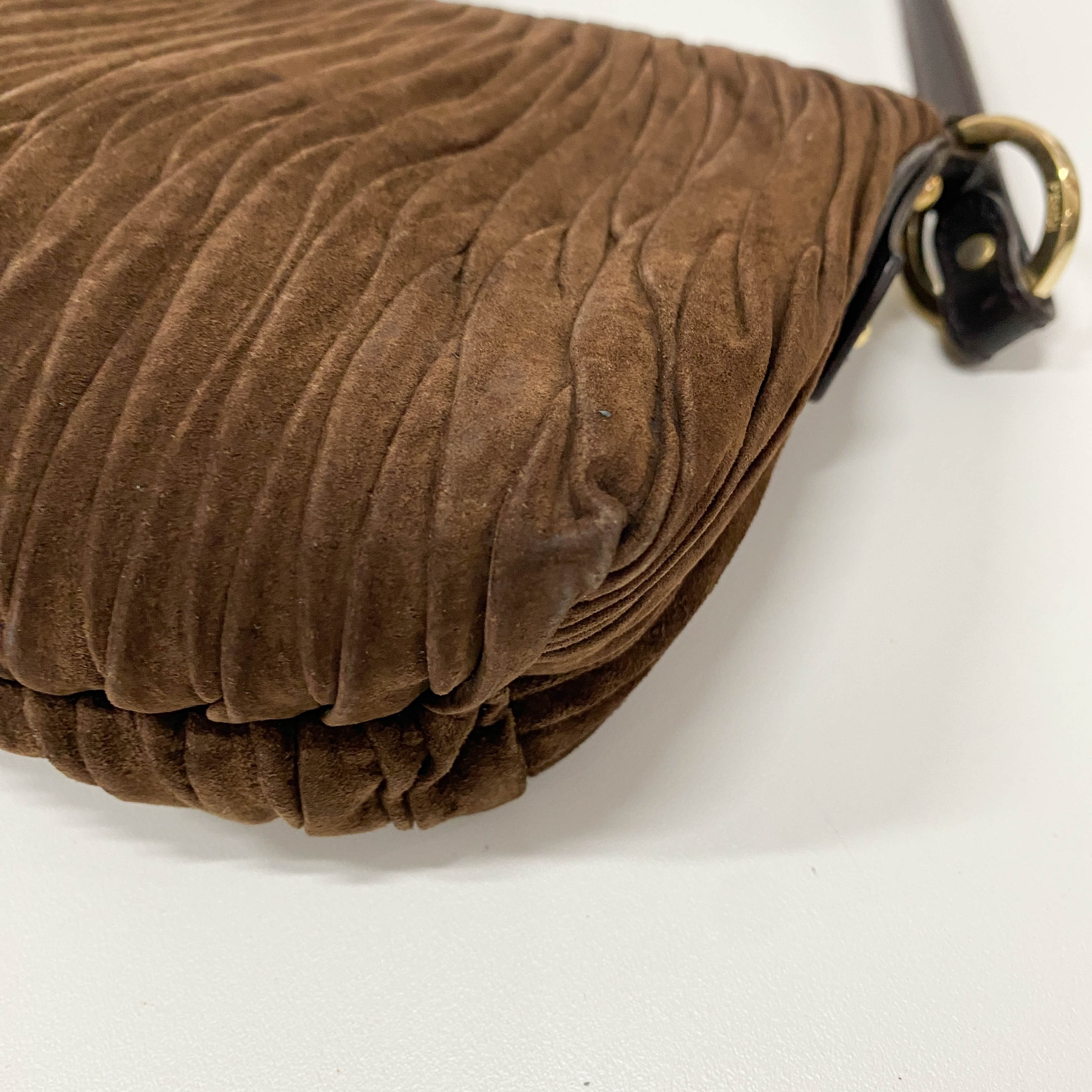 Brown Suede Mini Shoulder Bag