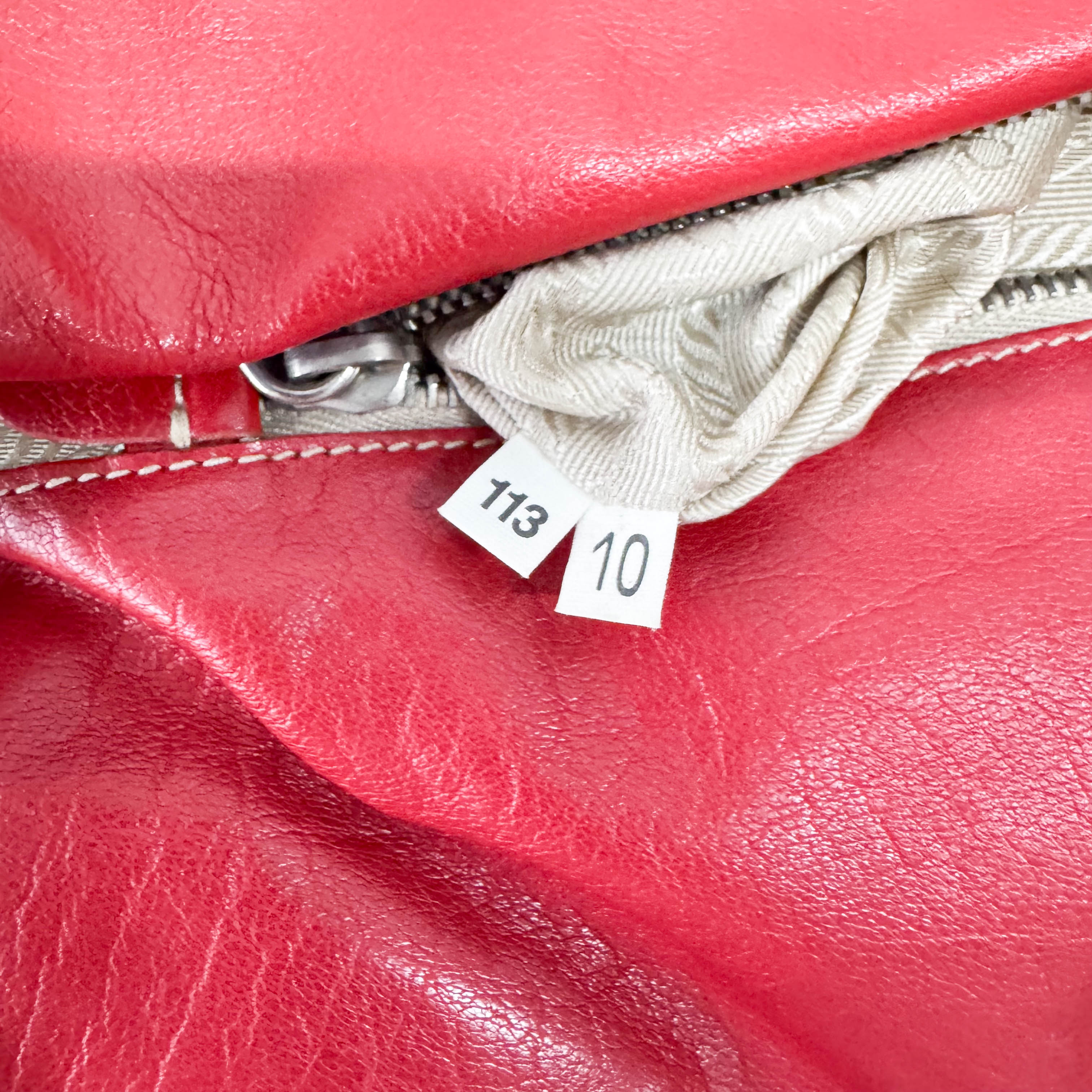 Red Leather Shoulder Bag