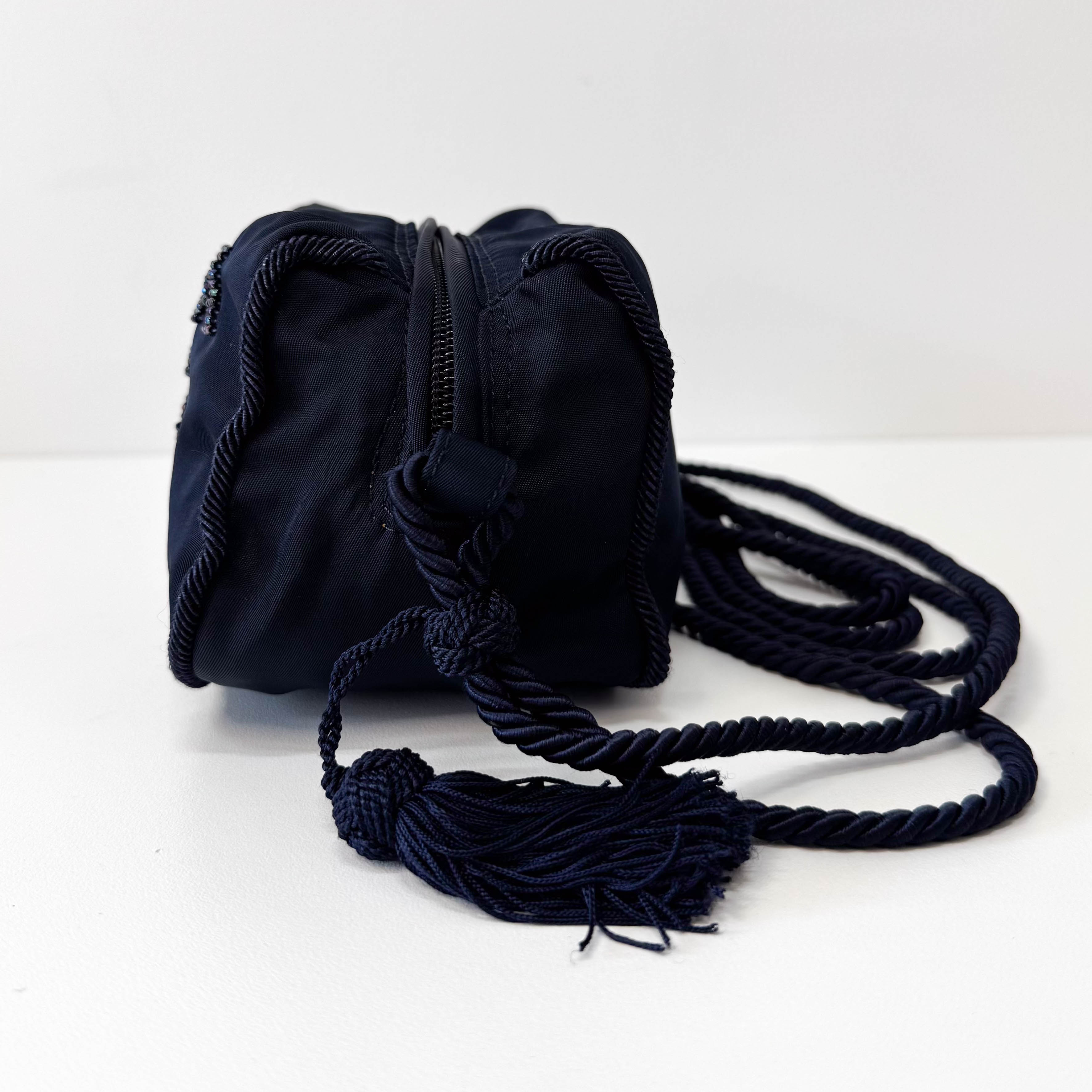 Tassel Beads Embroidery Nylon Bag