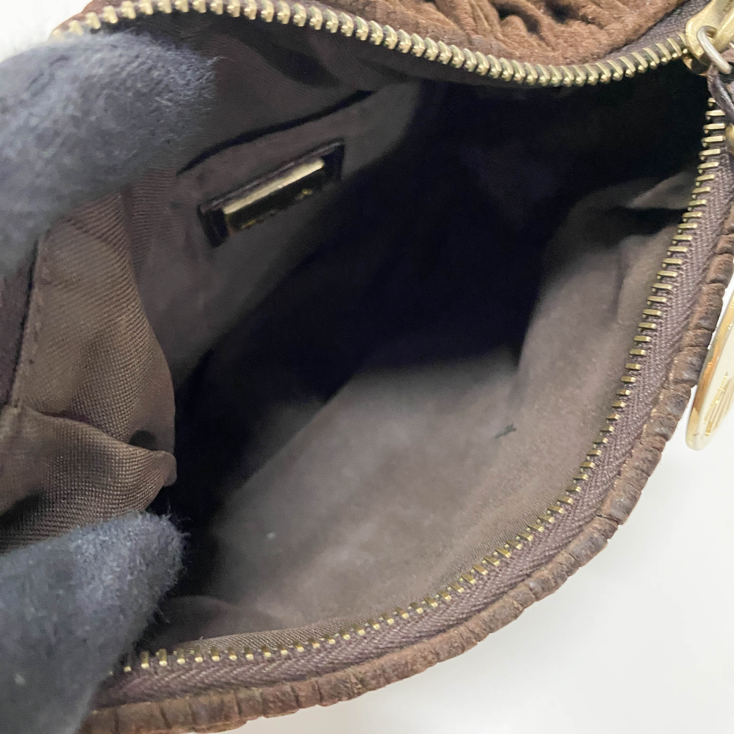 Brown Suede Mini Shoulder Bag