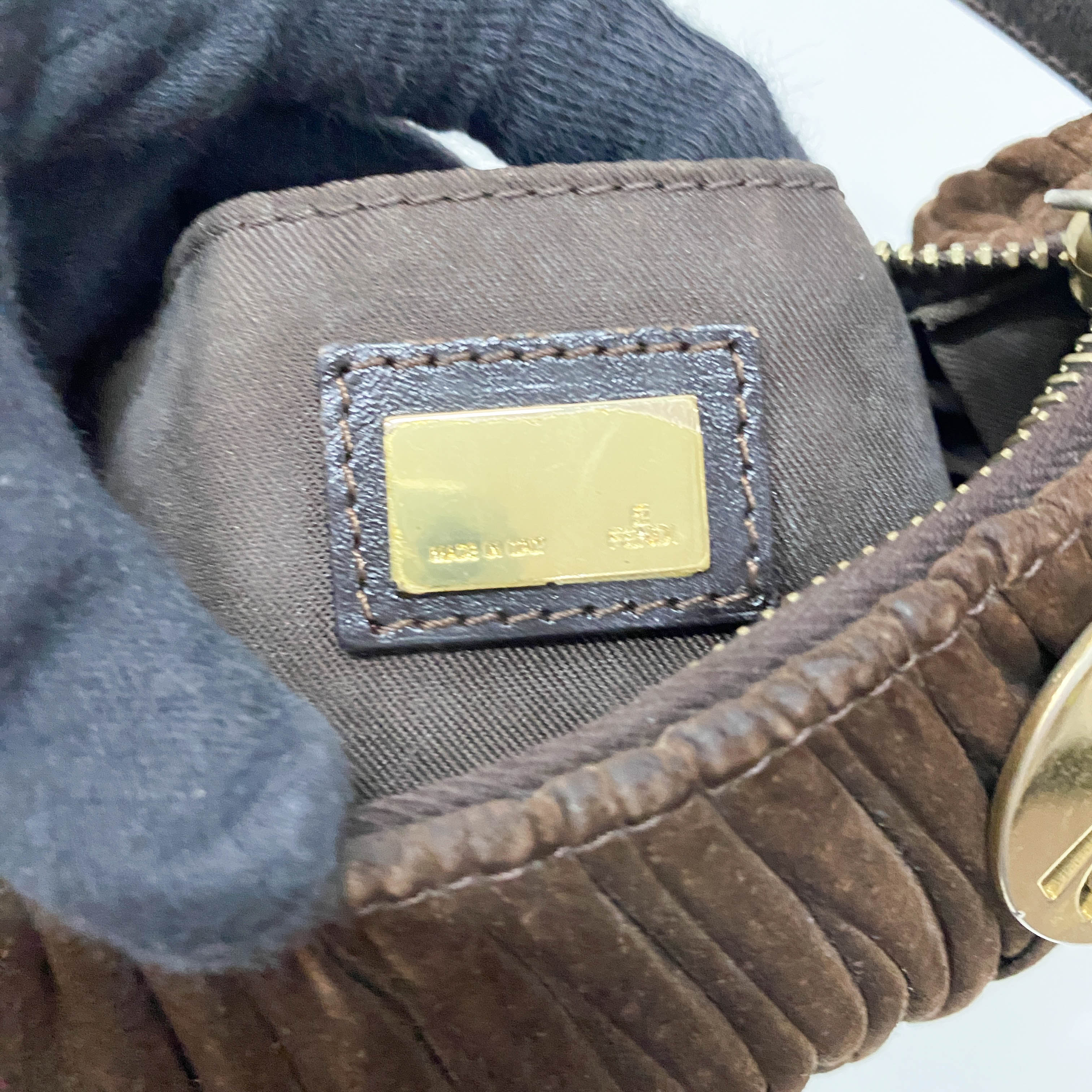 Brown Suede Mini Shoulder Bag