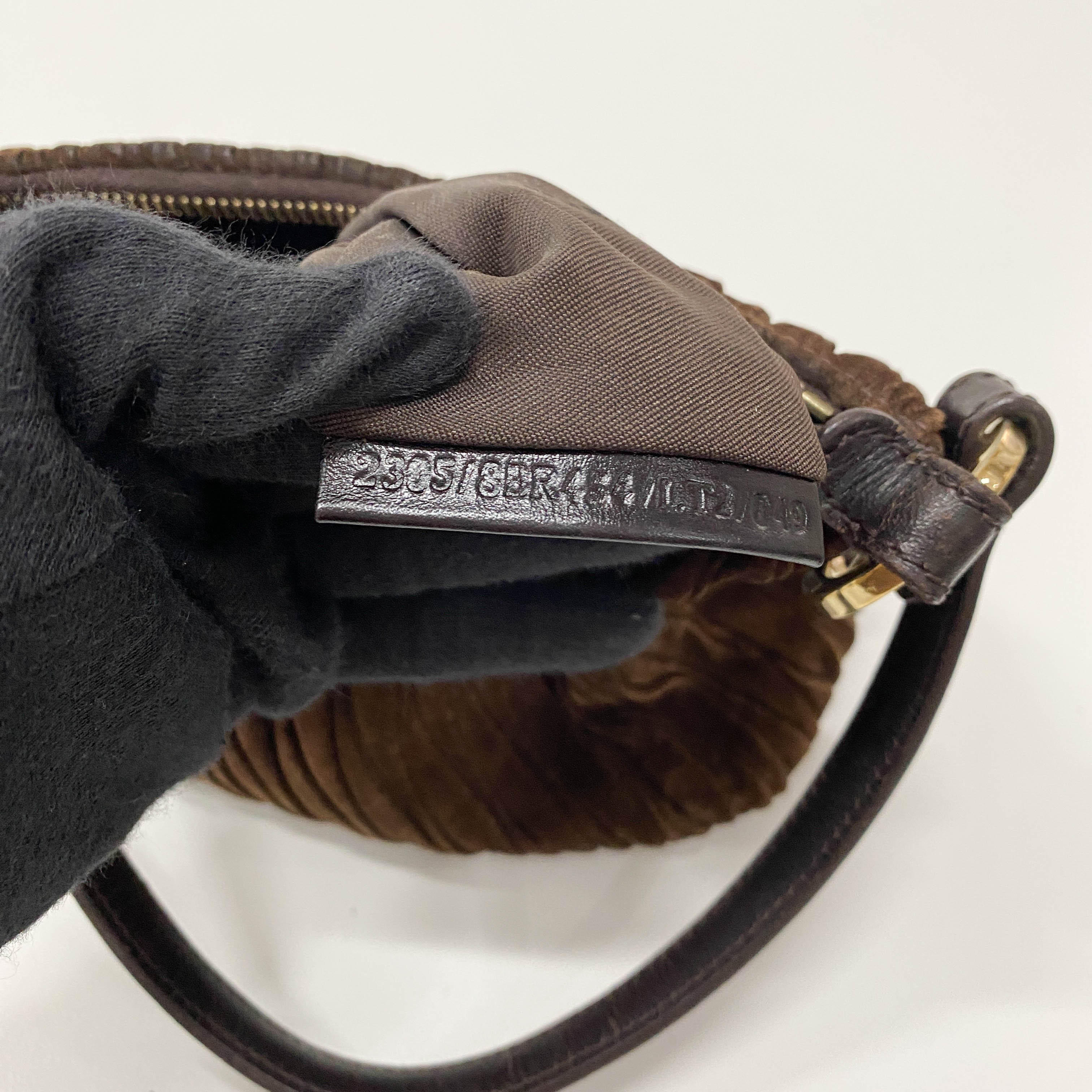 Brown Suede Mini Shoulder Bag
