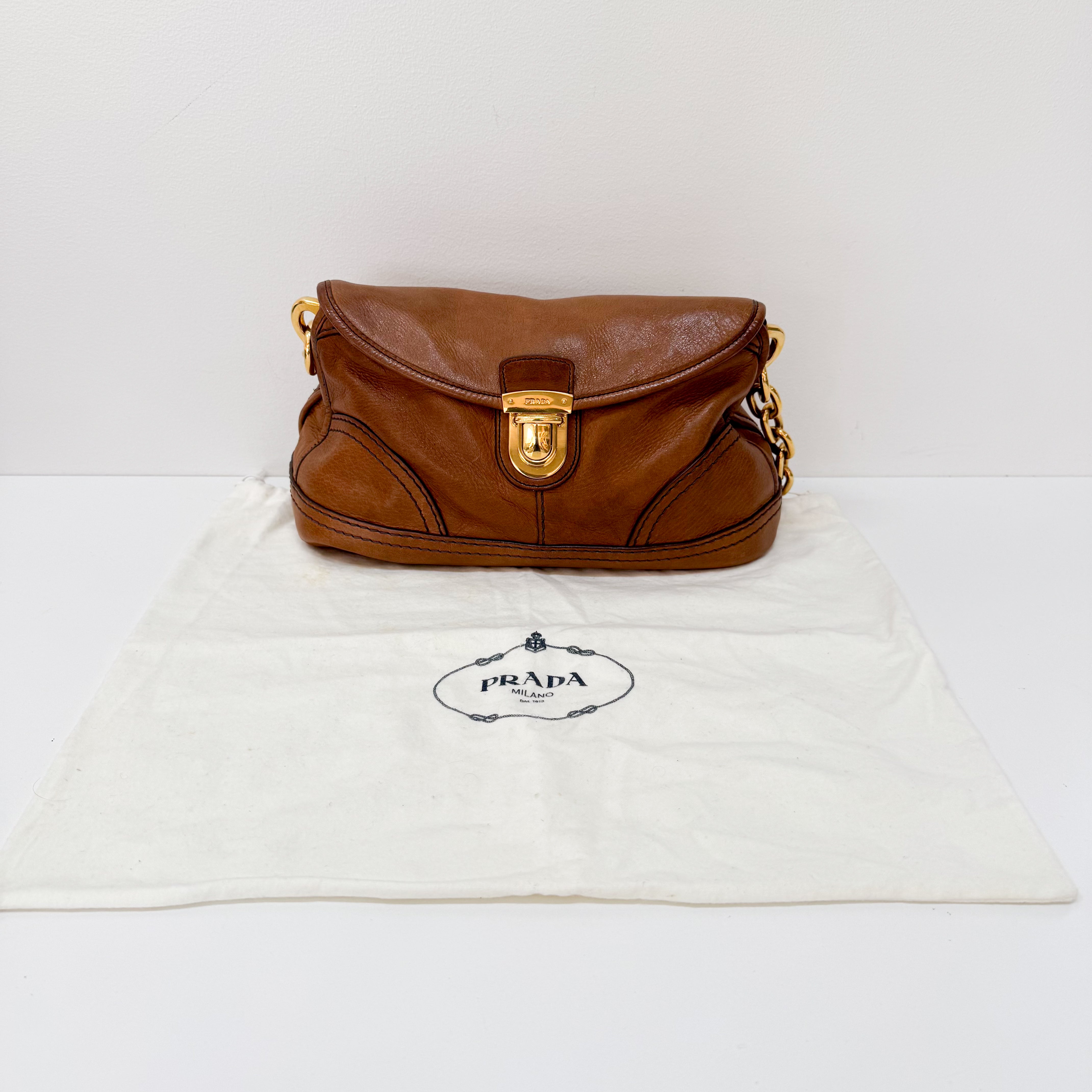 Brown Leather Shoulder Bag