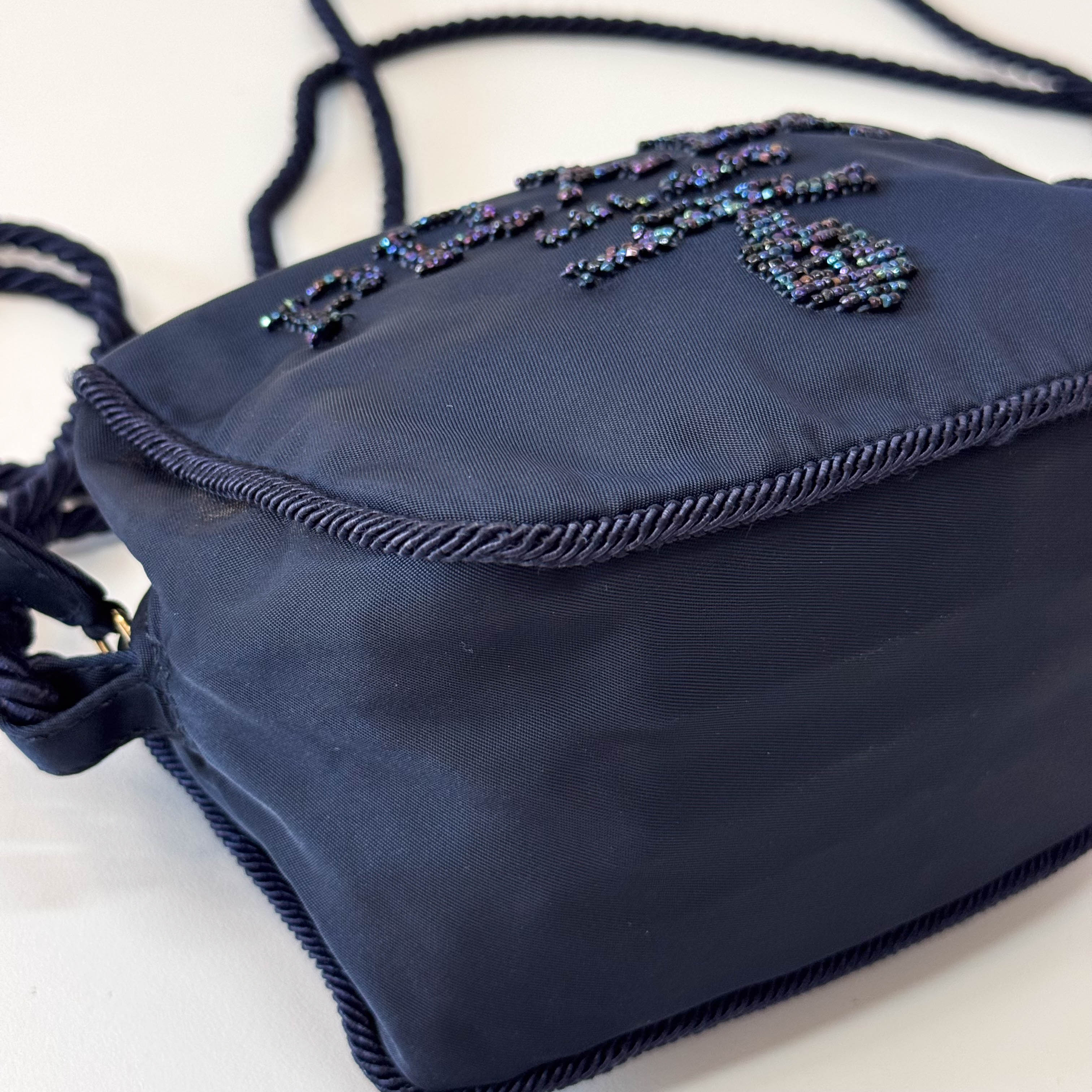 Tassel Beads Embroidery Nylon Bag