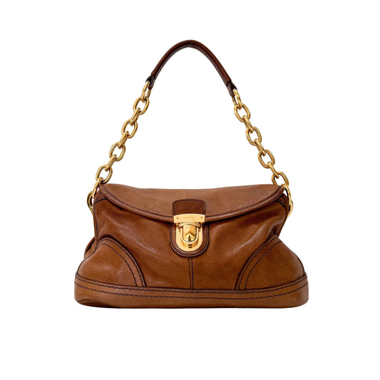 Brown Leather Shoulder Bag