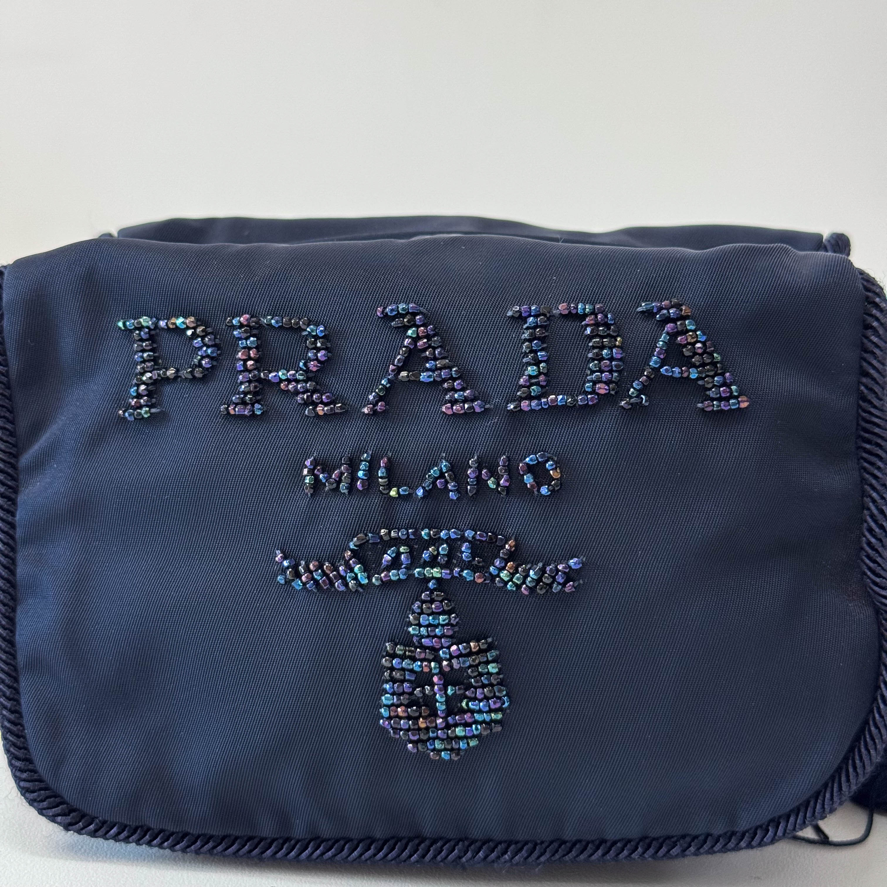 Tassel Beads Embroidery Nylon Bag