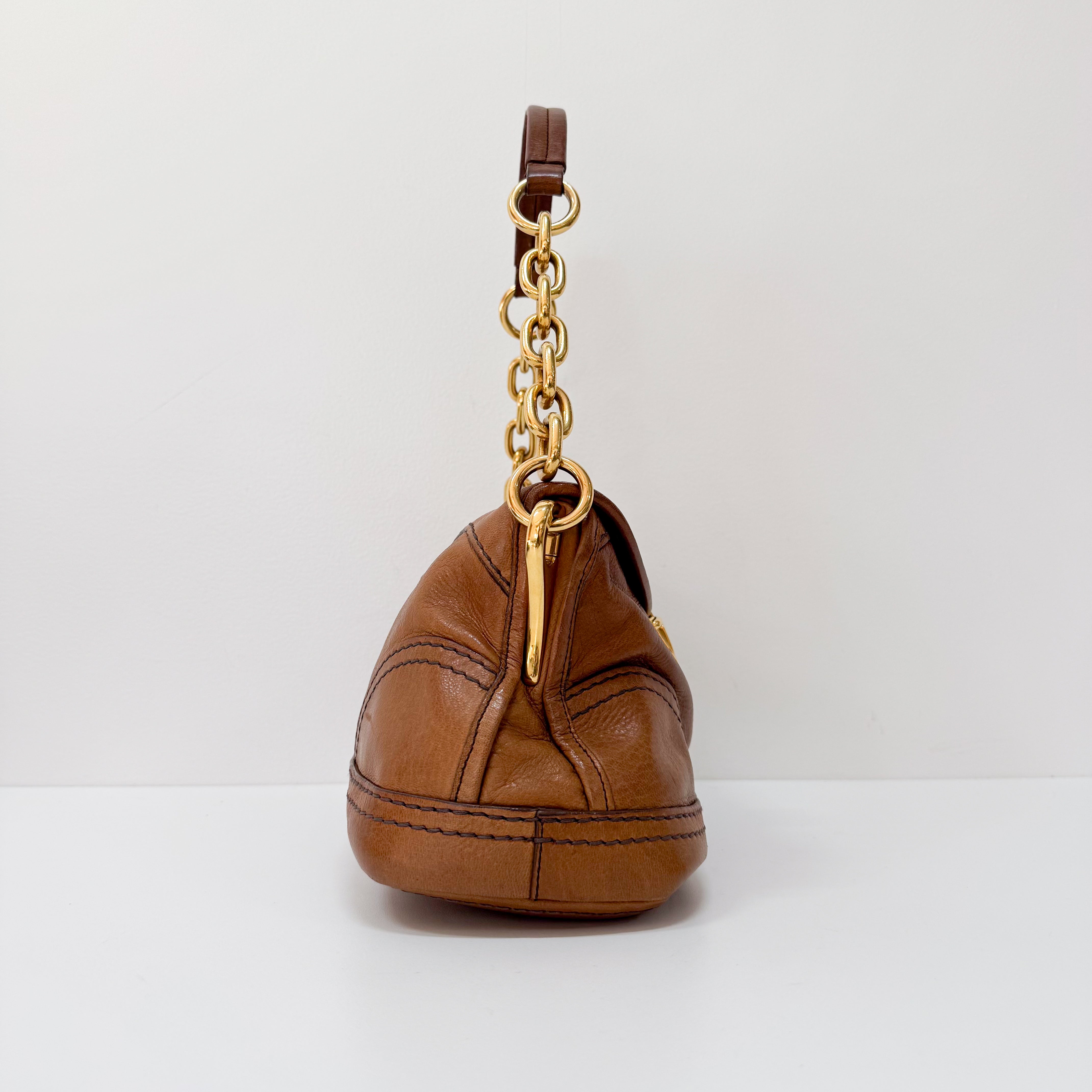Brown Leather Shoulder Bag