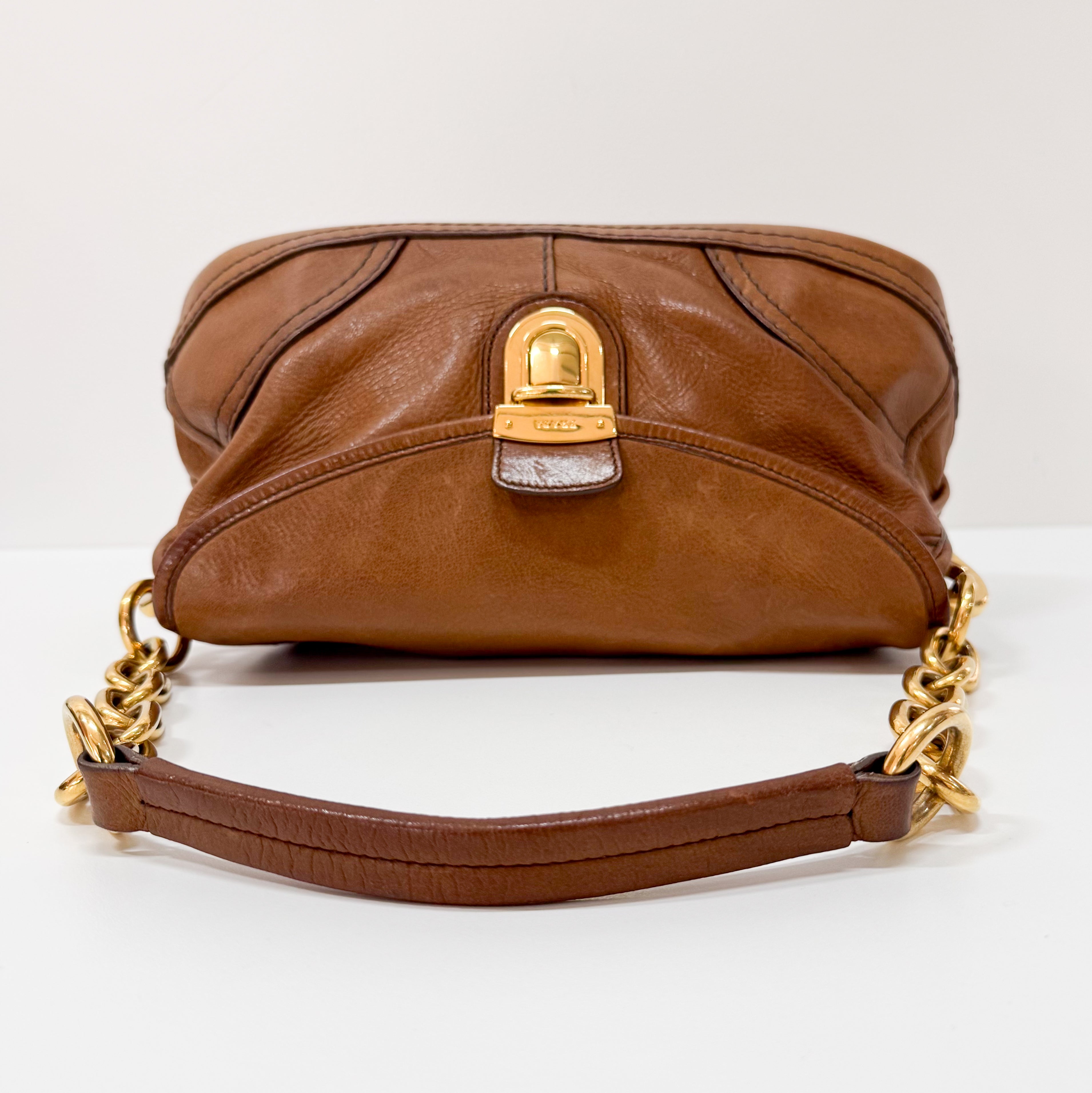 Brown Leather Shoulder Bag